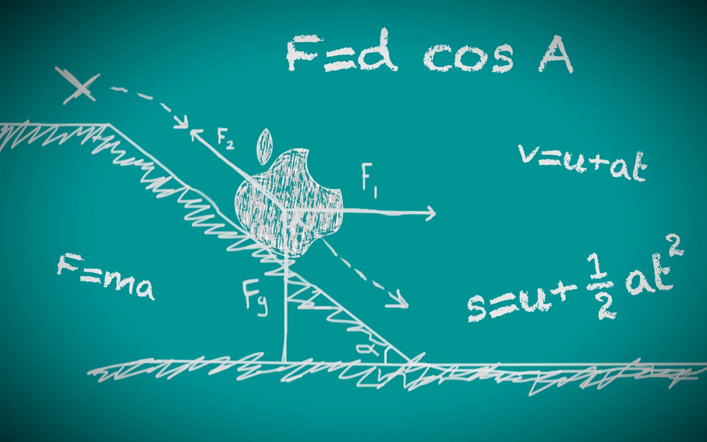 Formule fisica lavagna Apple, azienda tech, 1440x900 HD, Desktop