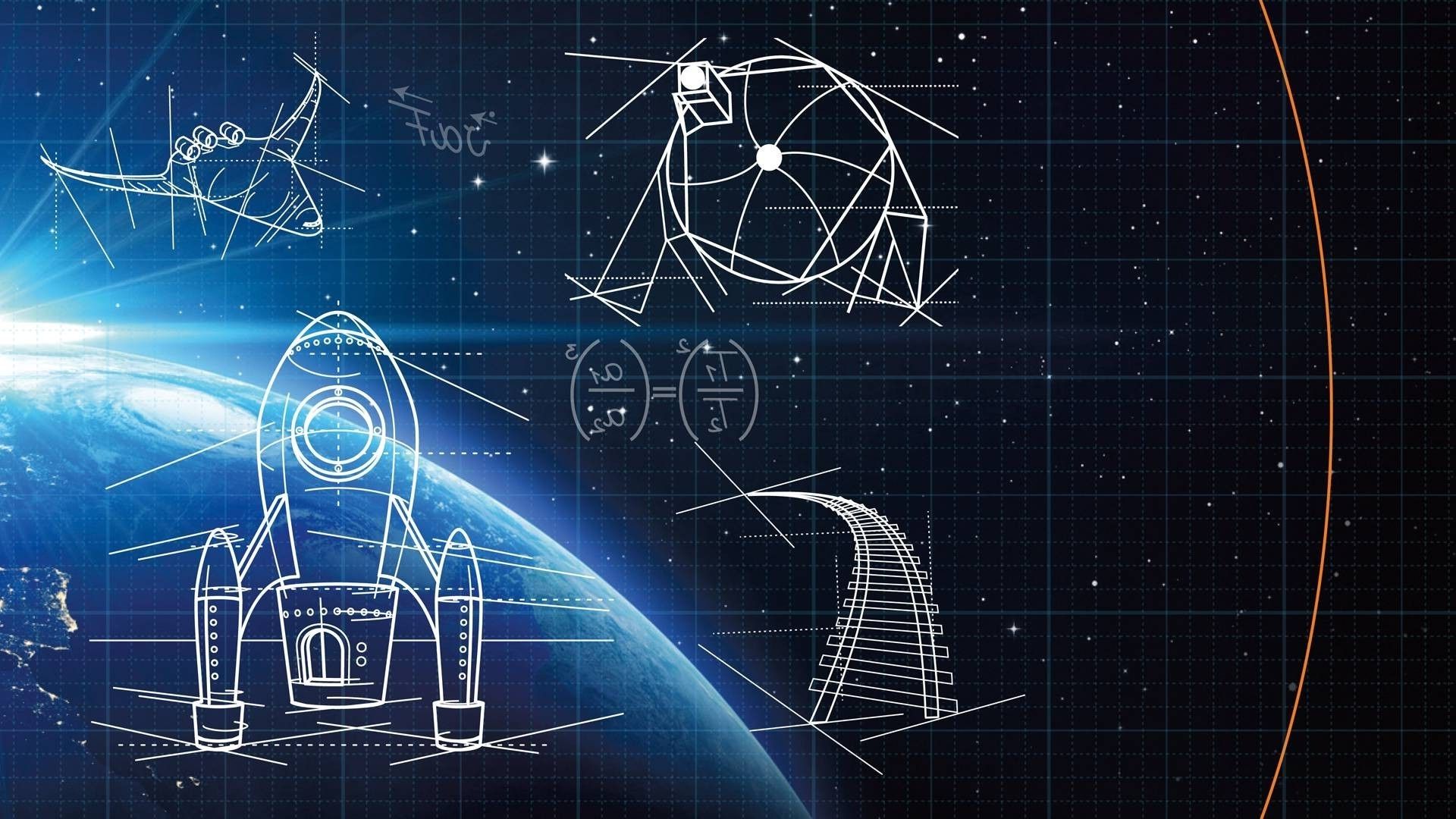 Schizzi astronavi spaziali digitali, 1920x1080 Full HD, PC