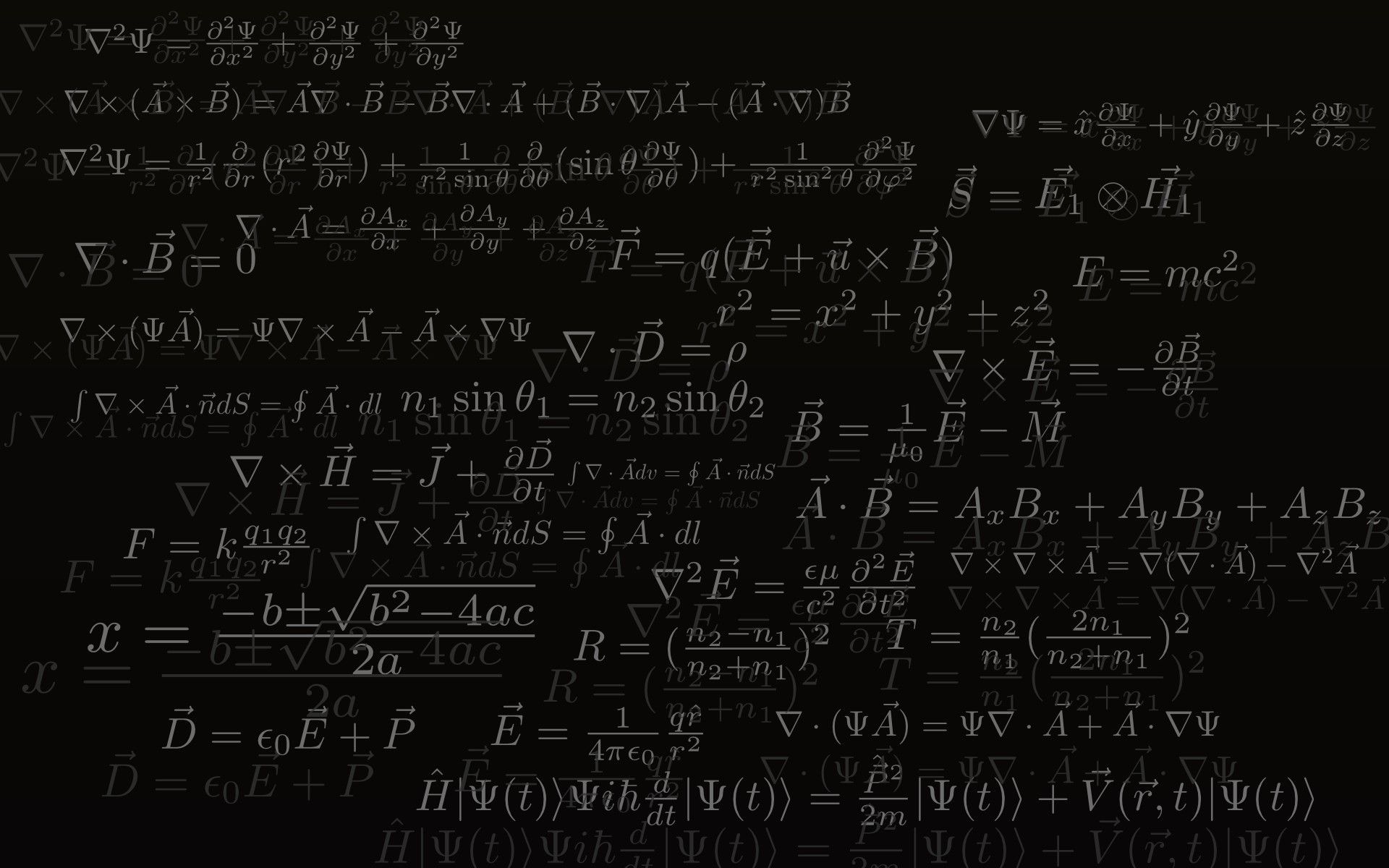 Formule di fisica su sfondo nero, 1920x1200 Full HD+ WUXGA, Desktop