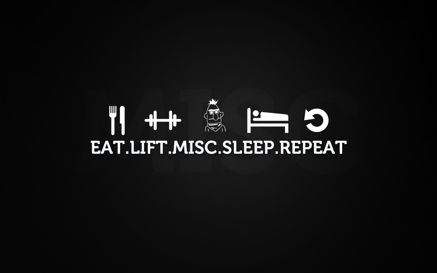 Icone fitness eat lift sleep, 1440x900 720p, Laptop