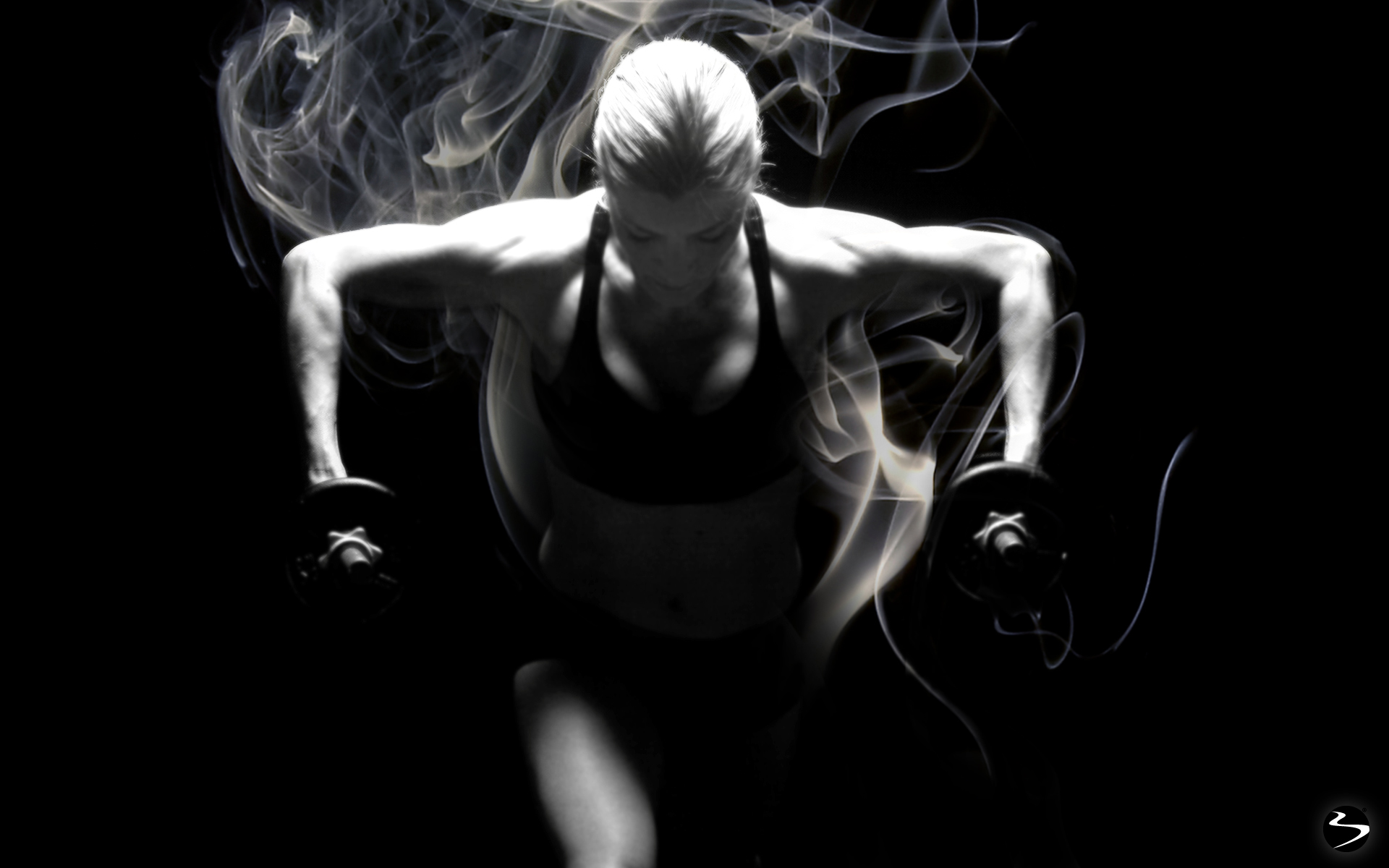 Donna fitness manubri bianco nero, 1920x1200 Full HD+, Laptop