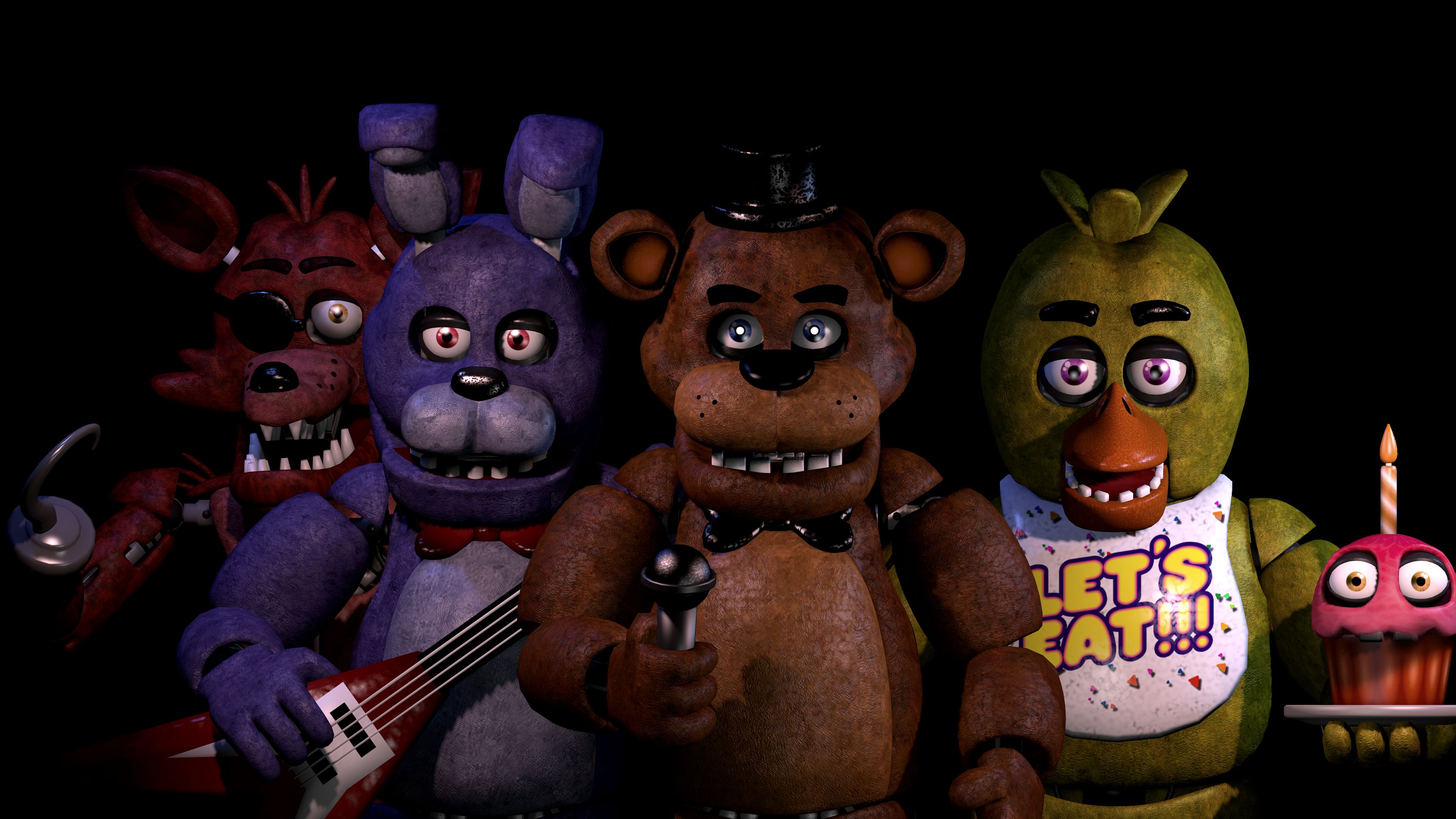 Animatronici Five Nights at Freddy's, 3840x2160 4K Ultra HD, Monitor 4K