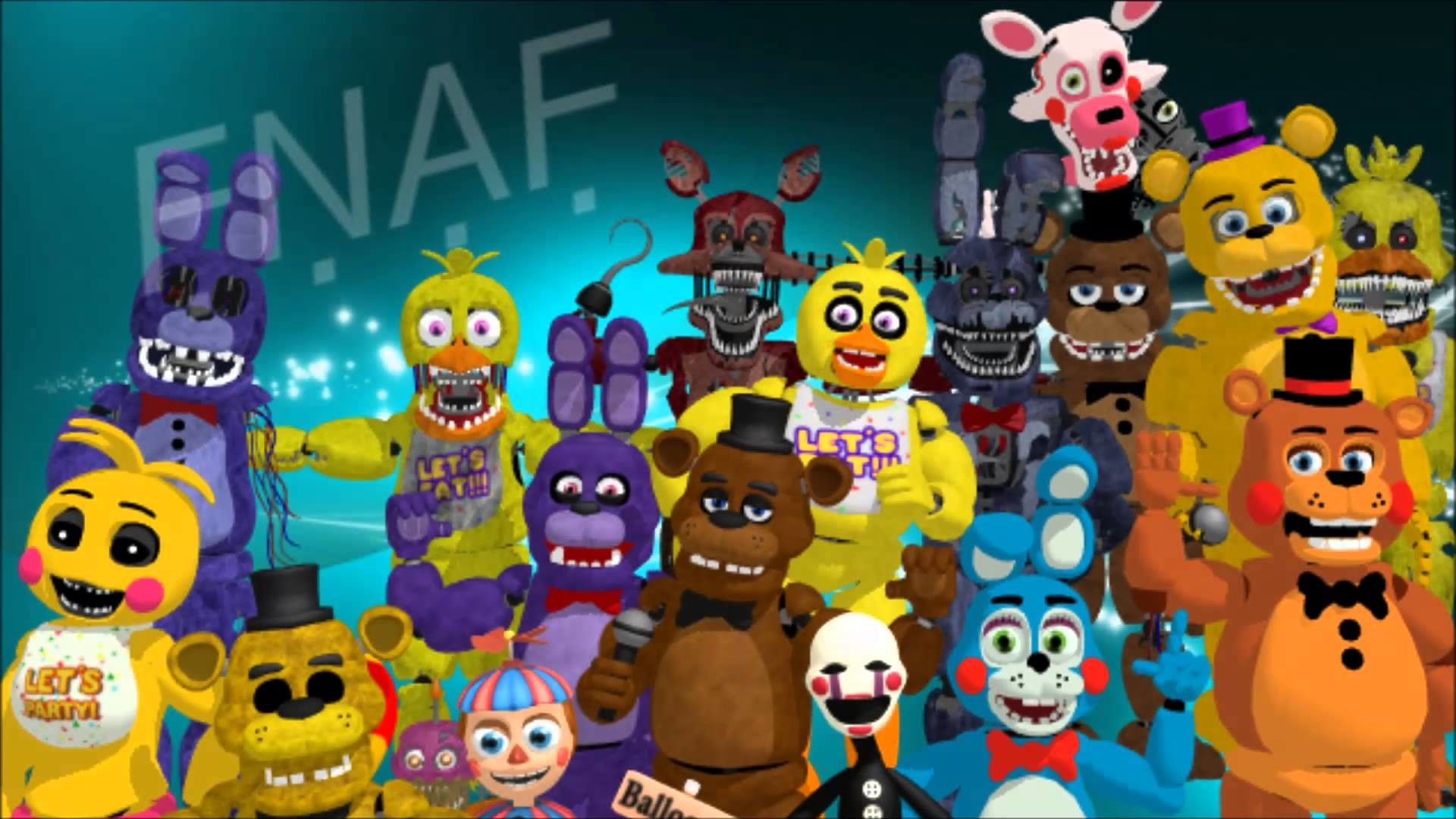 Personaggi Five Nights at Freddy's, 1920x1080 Full HD, PC