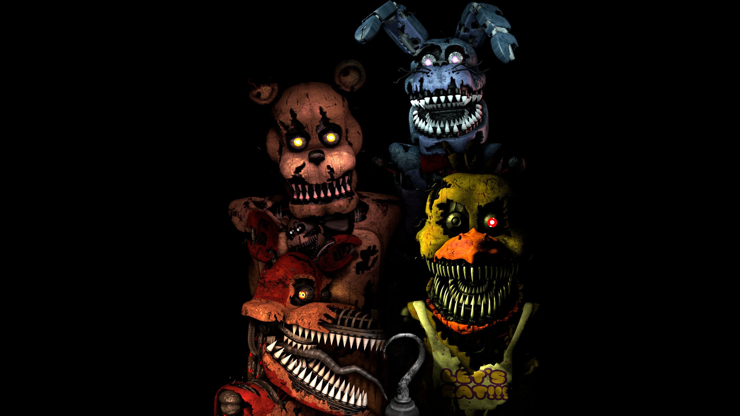 Animatronici horror Five Nights Freddy's, 2560x1440 2K, Desktop