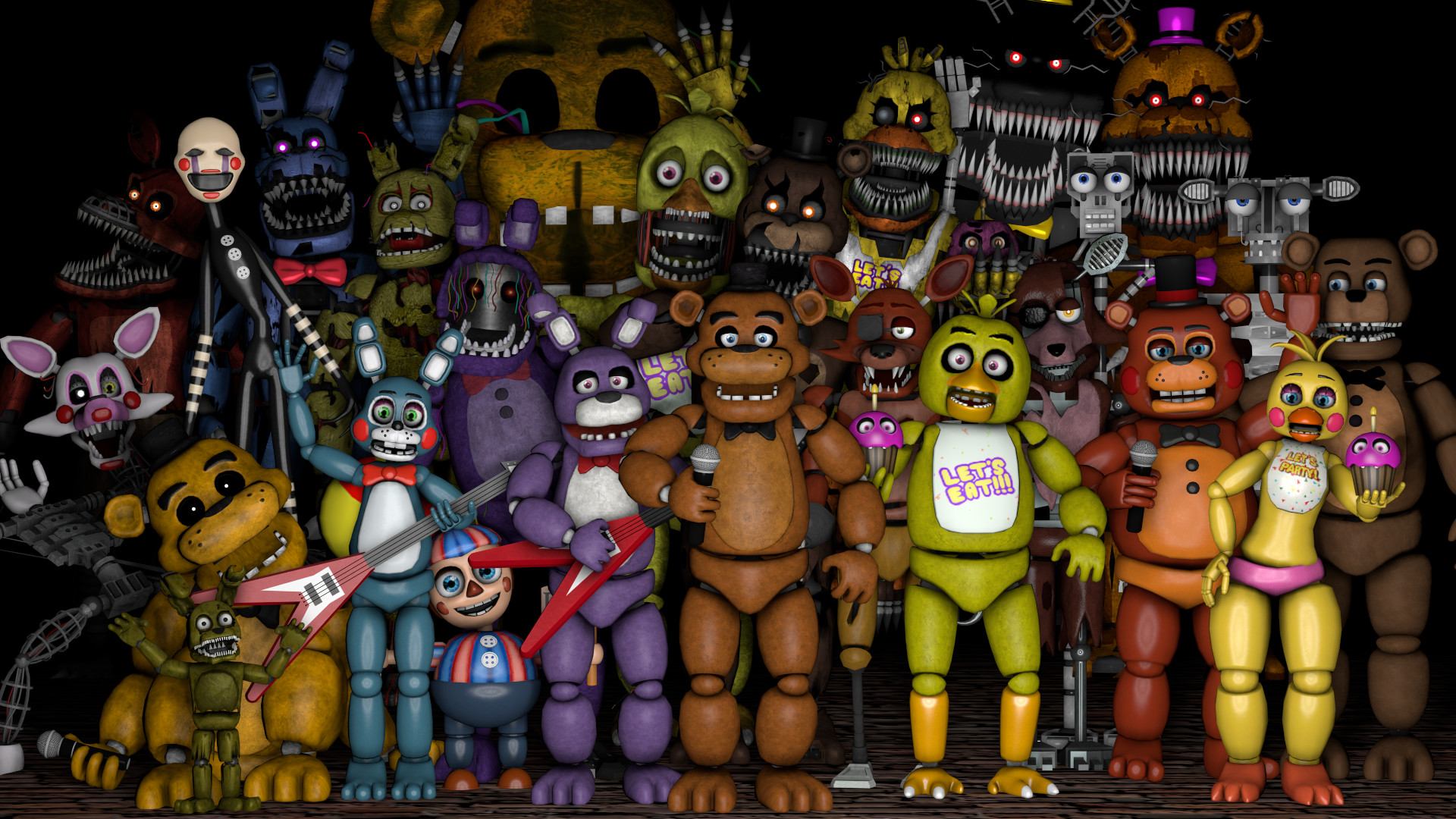 Personaggi animatronici Five Nights at Freddy's, 1920x1080 1080p, PC