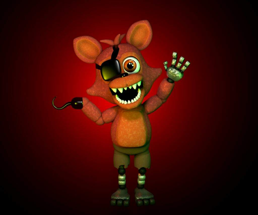 Foxy FNAF sfondo rosso, 1024x853 HD, PC Desktop