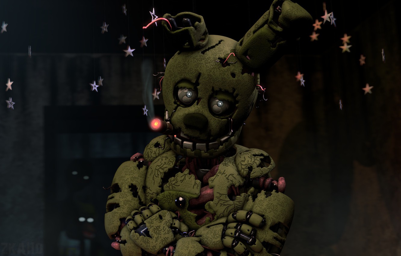 Springtrap animatronic coniglio verde, 1332x850 720p, Laptop