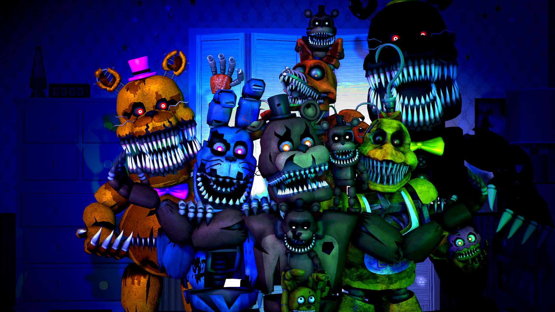Five Nights at Freddy's animatronics gruppo, 1920x1079 Full HD 1080p, Desktop