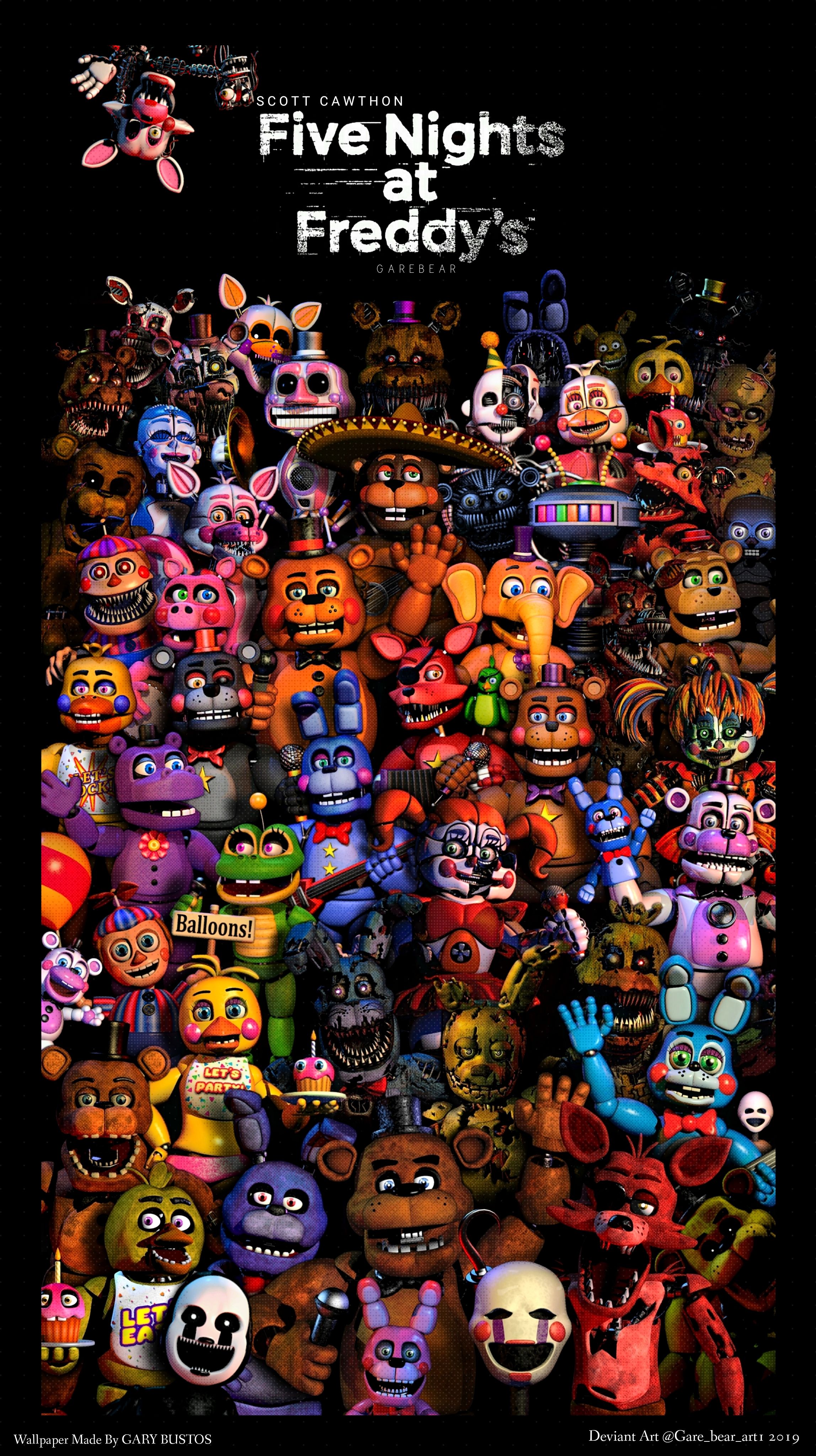 Personaggi Five Nights at Freddy's, 2295x4094 Full HD Verticale, Smartphone