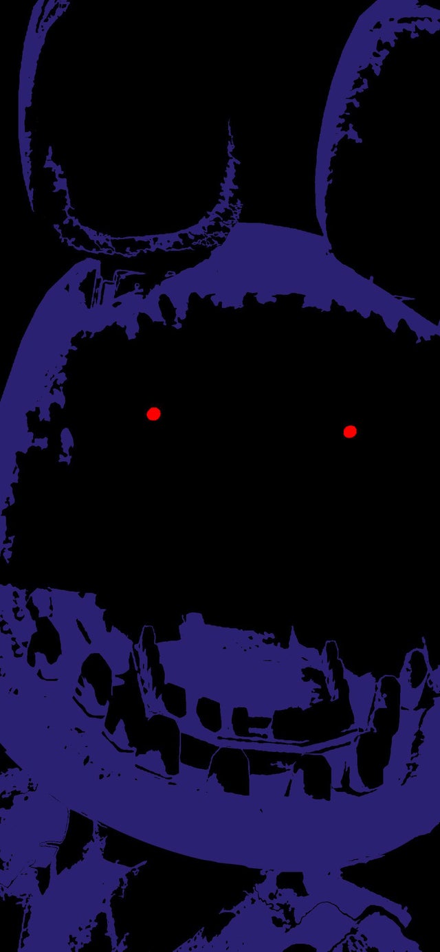 Bonnie FNAF silhouette blu, 640x1385 Full HD Verticale, Google Pixel