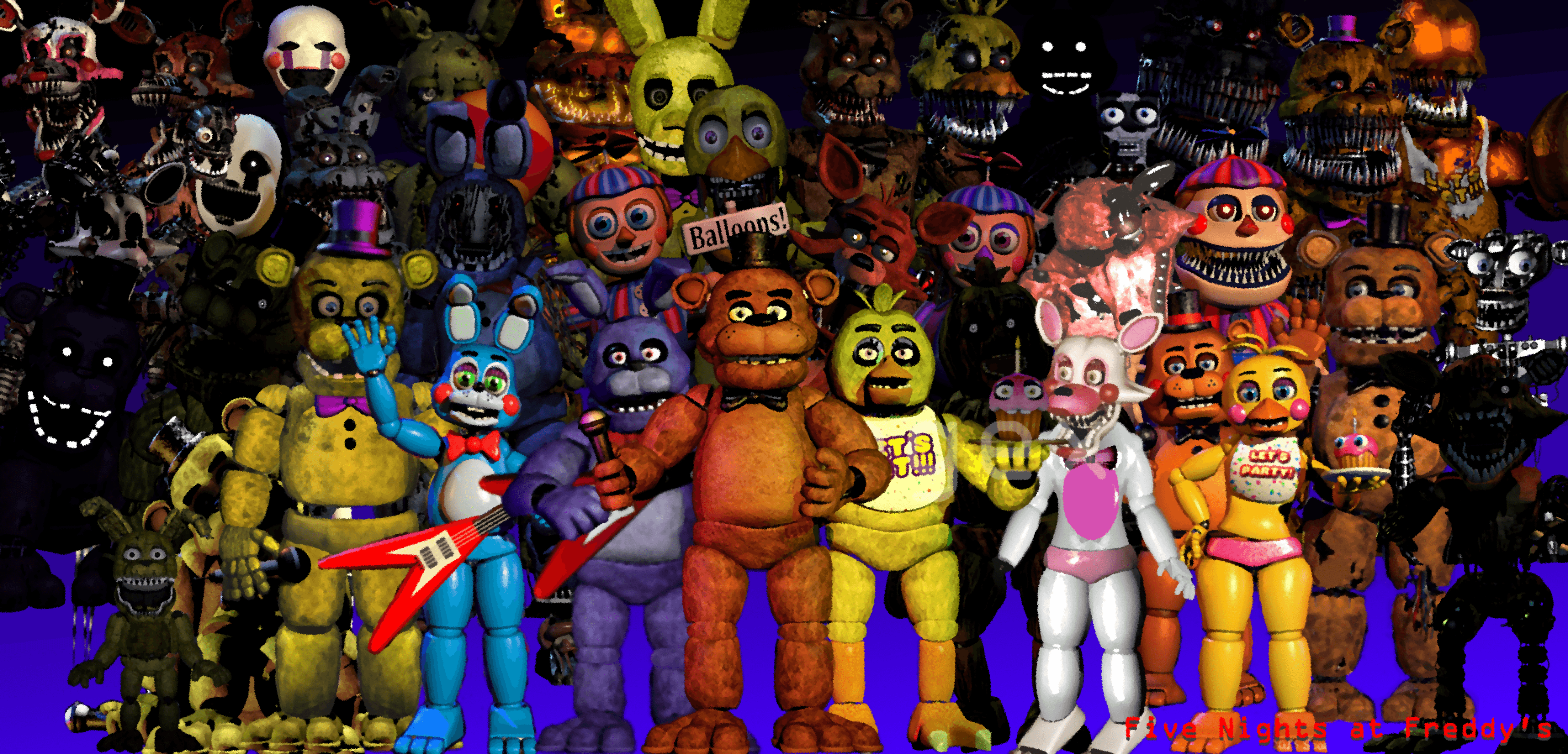 Personaggi Five Nights at Freddy's, 5000x2406 UHD, PC 4K