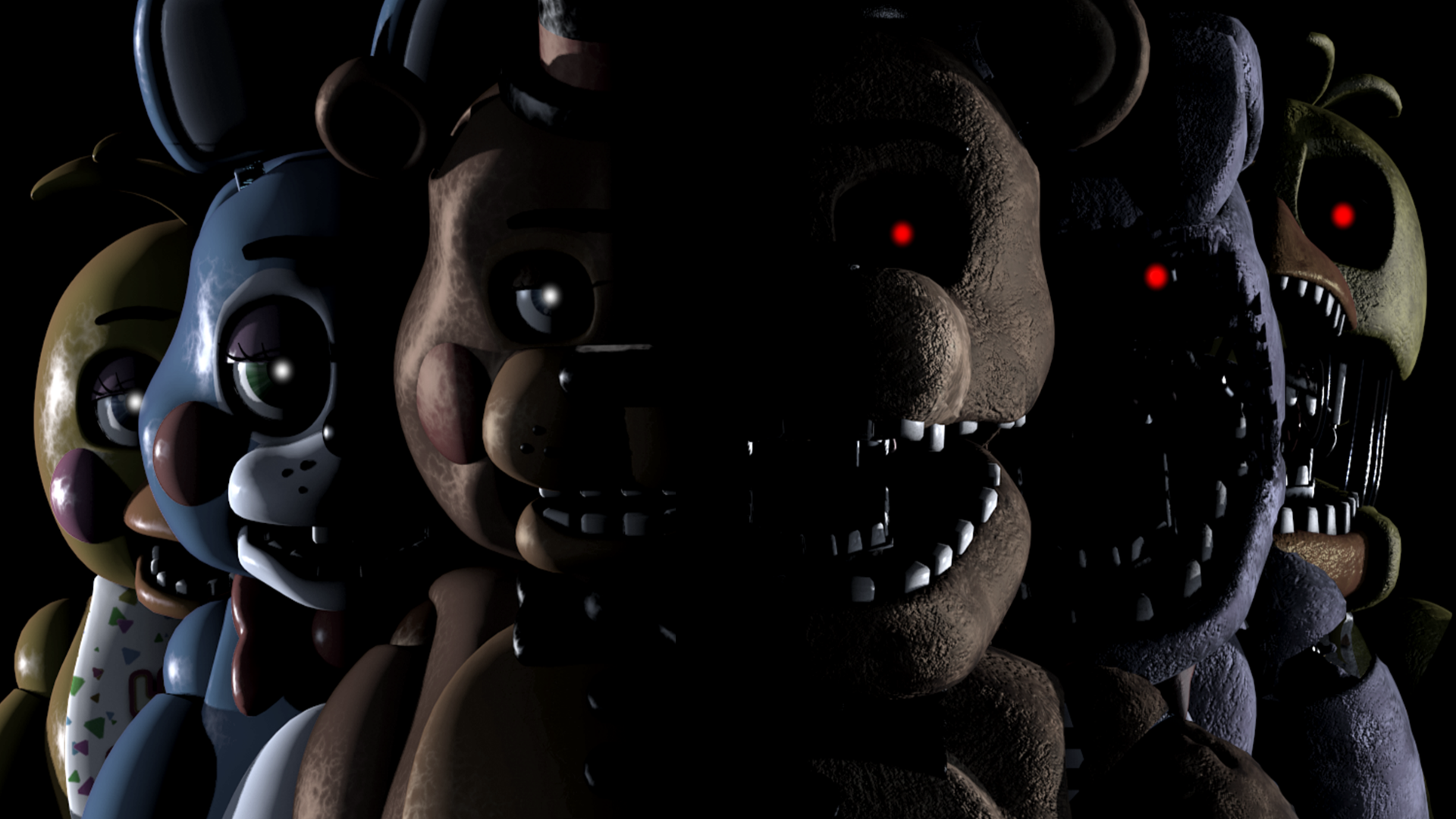Animatronici Five Nights at Freddy's, 1920x1080 Full HD 1080p, Desktop