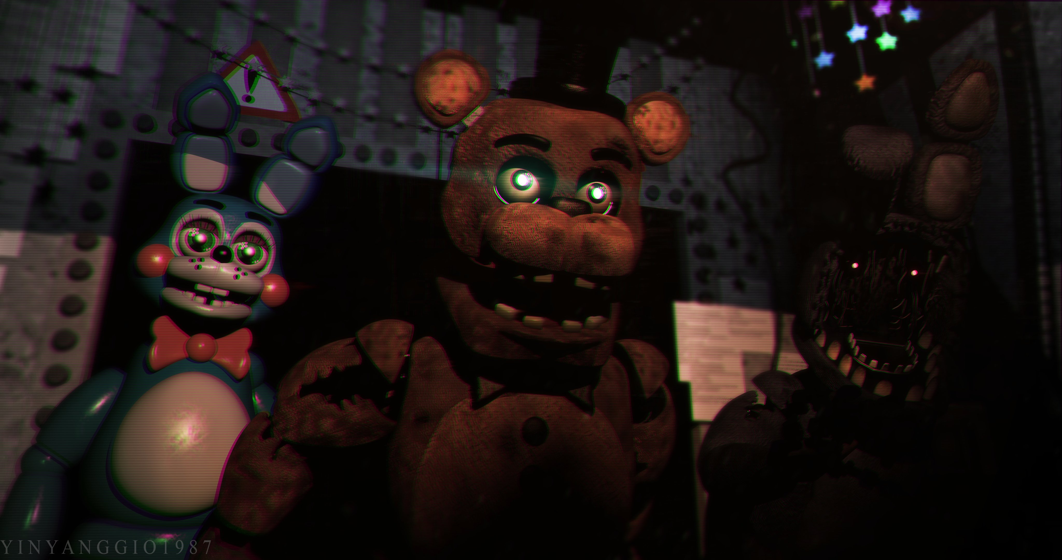 Personaggi animatronici Five Nights at Freddy's, 4096x2160 UHD, PC 4K
