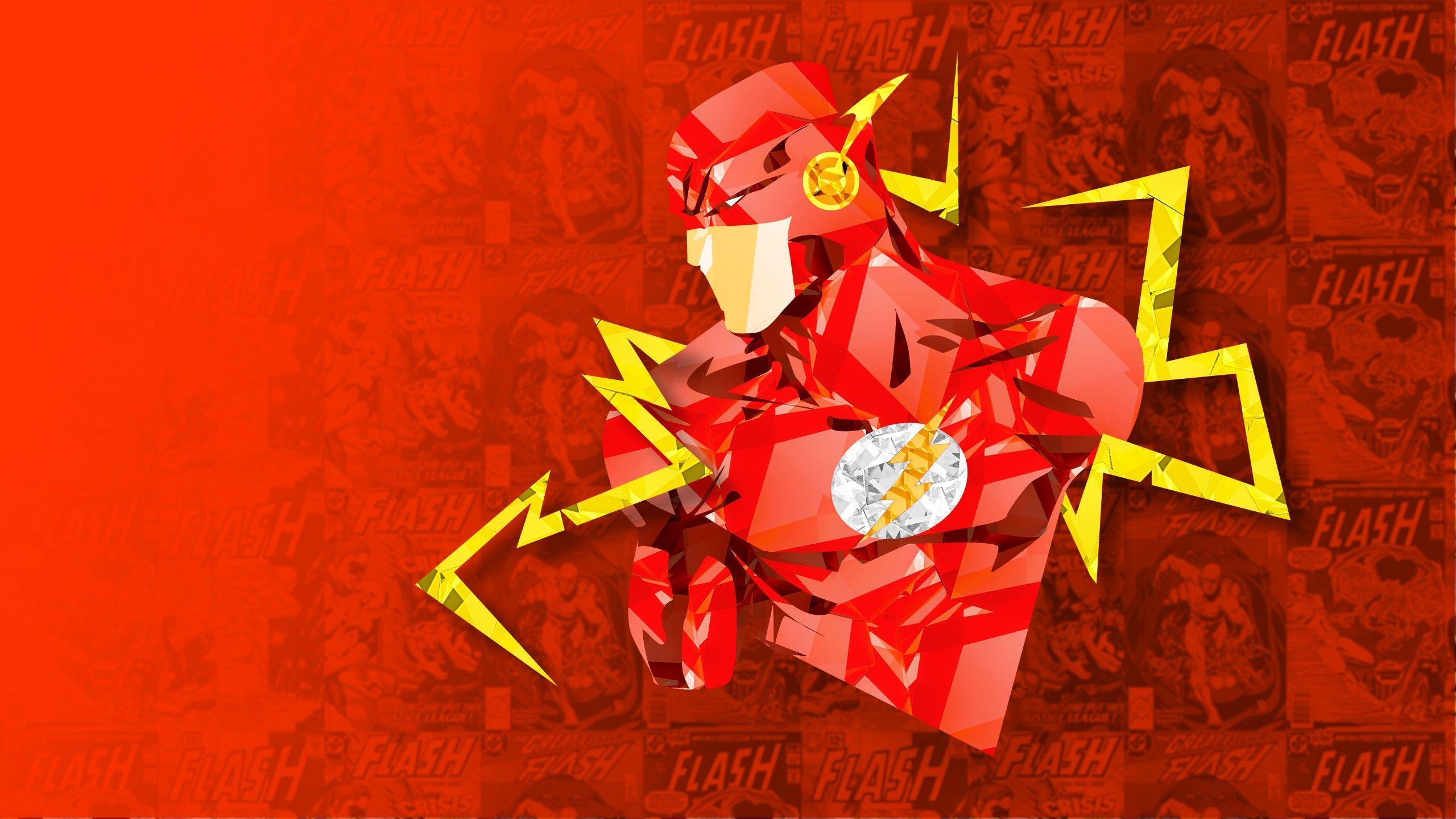 The Flash geometrico rosso, 2560x1440 QHD, Laptop