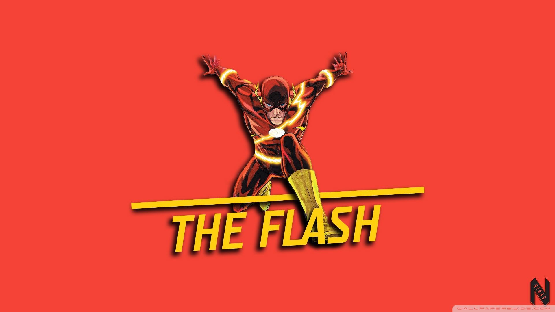 The Flash logo sfondo rosso, 1920x1080 1080p, PC Desktop