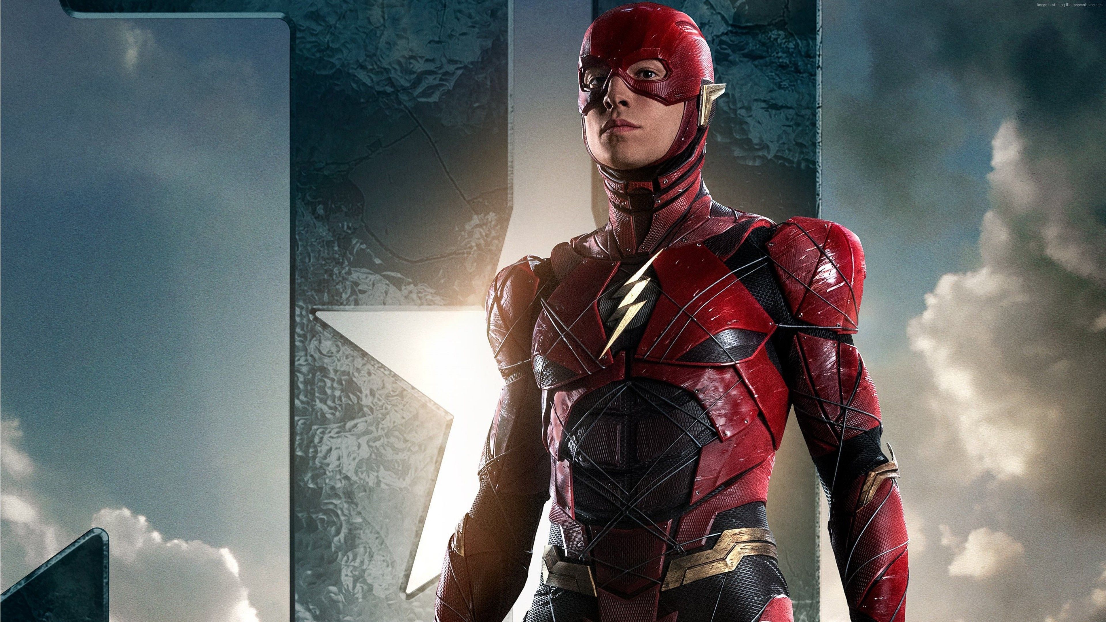 The Flash Justice League poster, 3840x2160 UHD, PC 4K