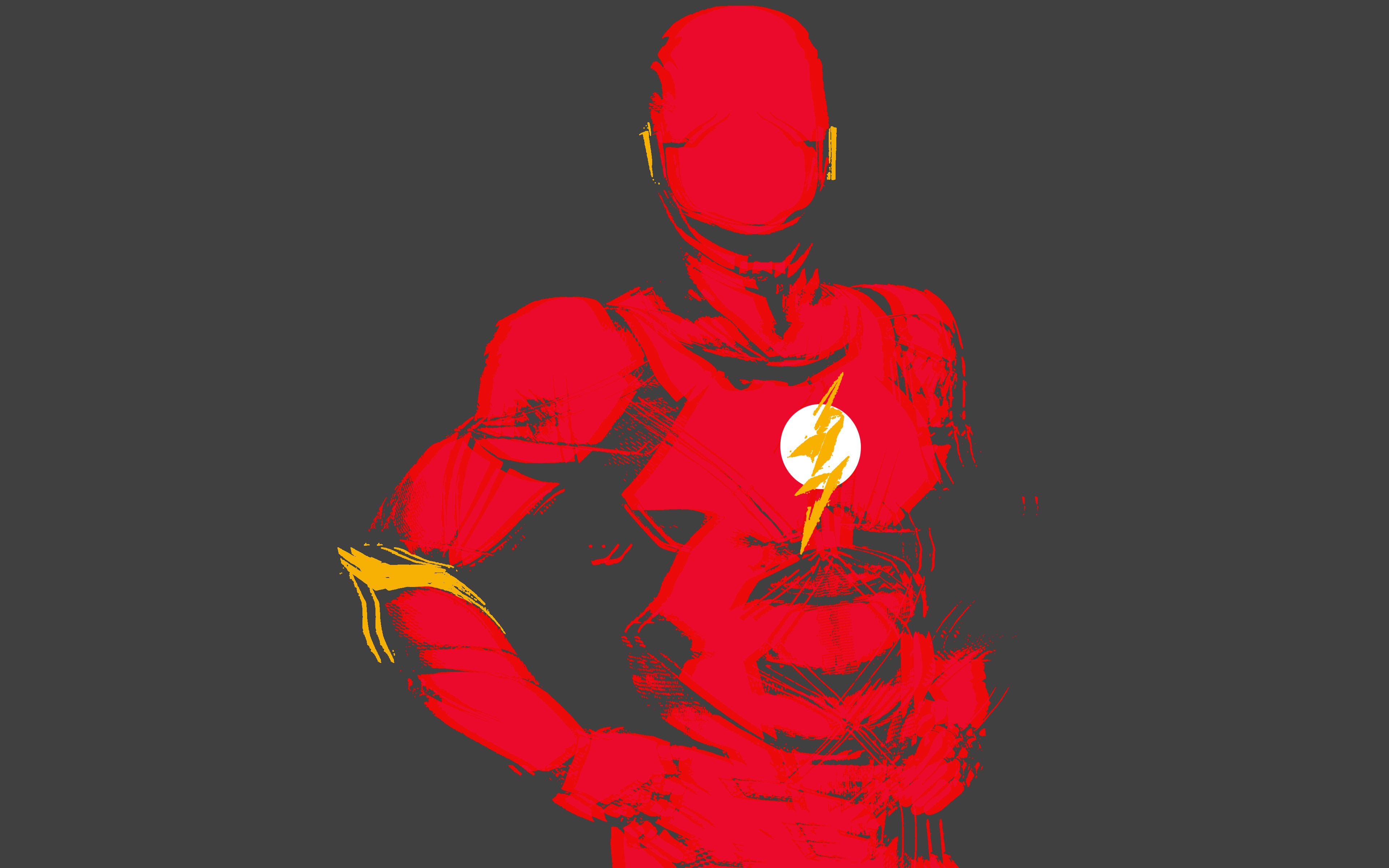 The Flash minimal rosso, 3840x2400 UHD, PC 4K