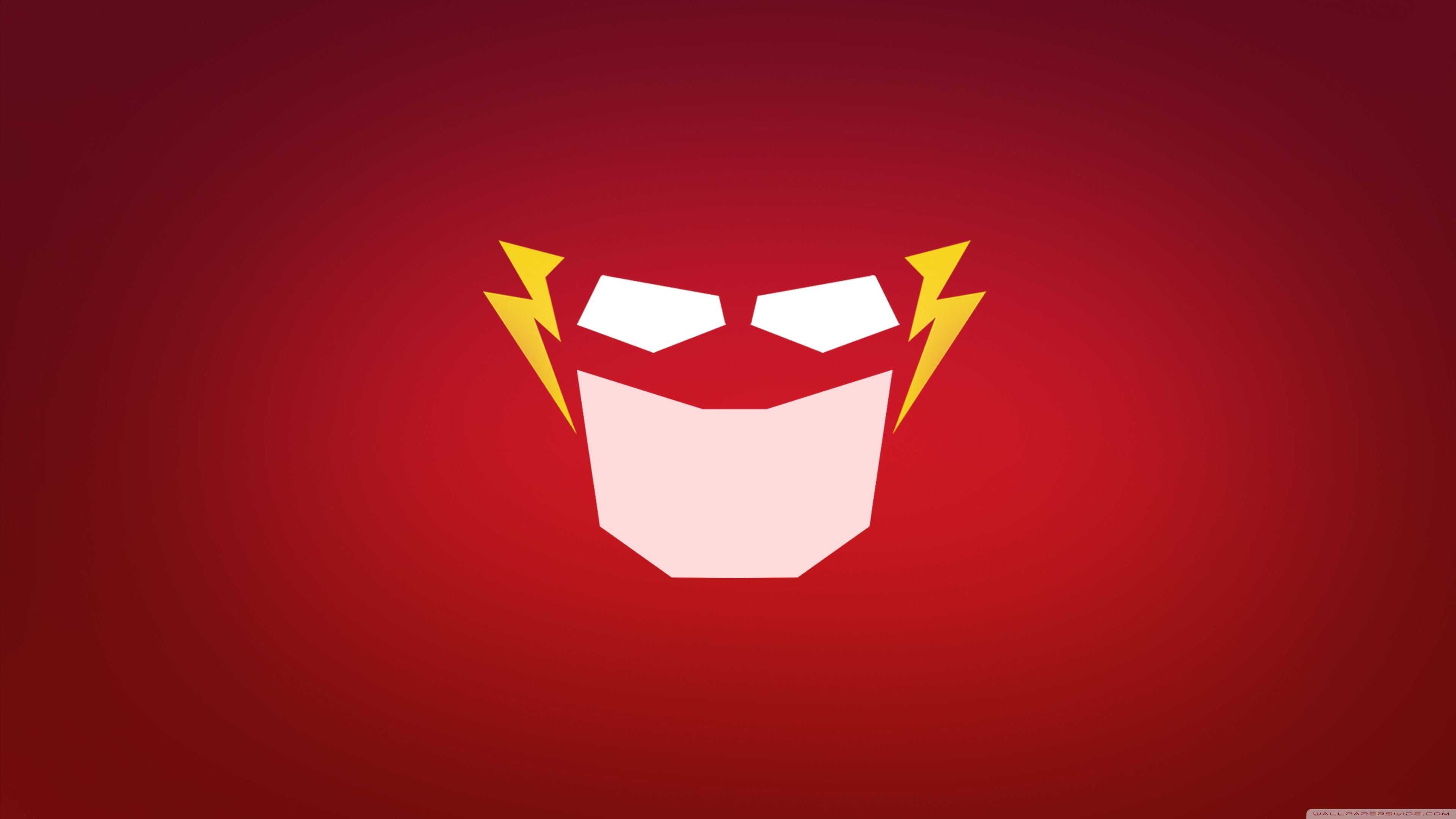 Maschera Flash minimalista rossa, 3840x2160 Ultra HD, Monitor 4K