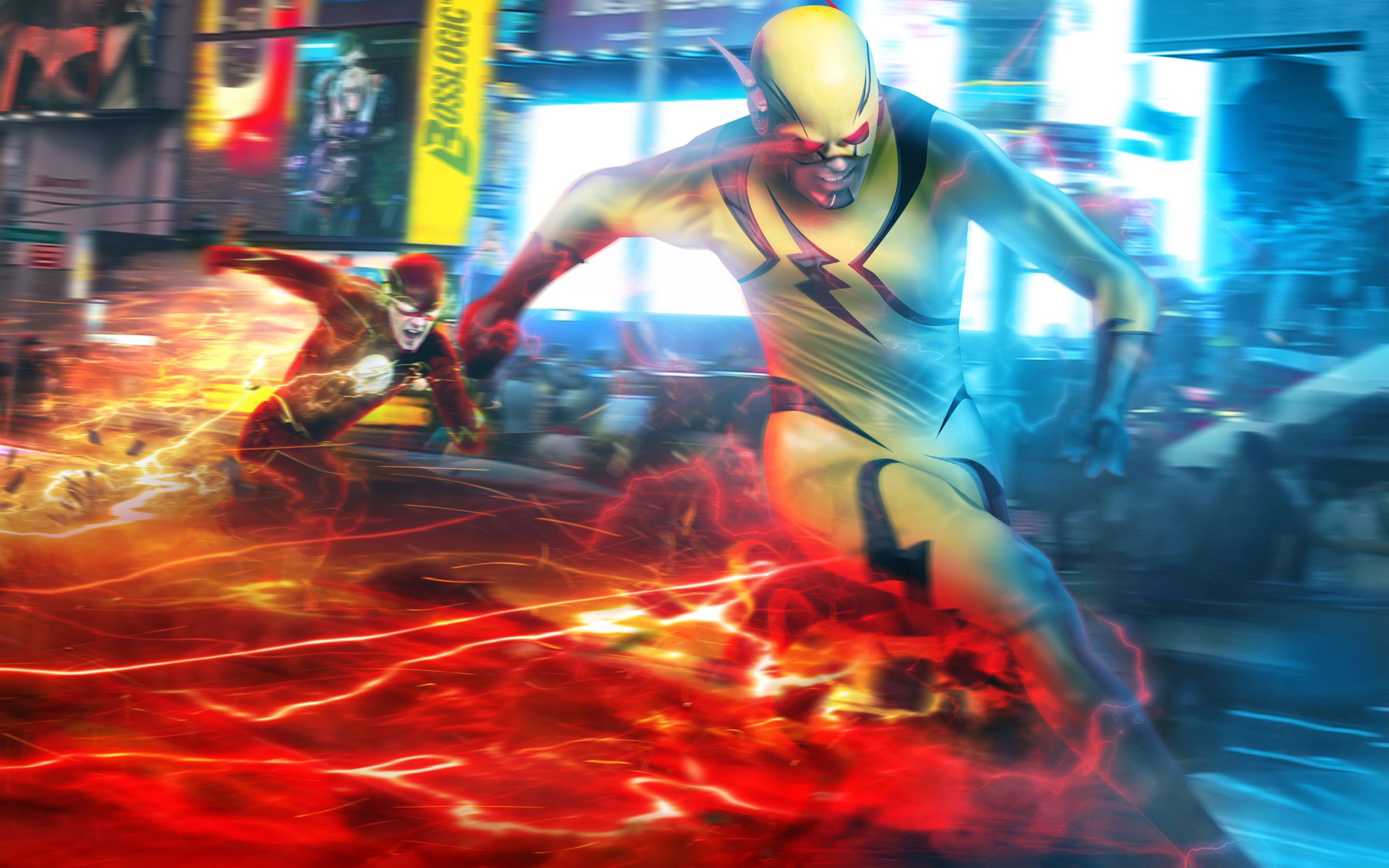 Flash e Reverse Flash corsa, 2880x1800 2K+, PC