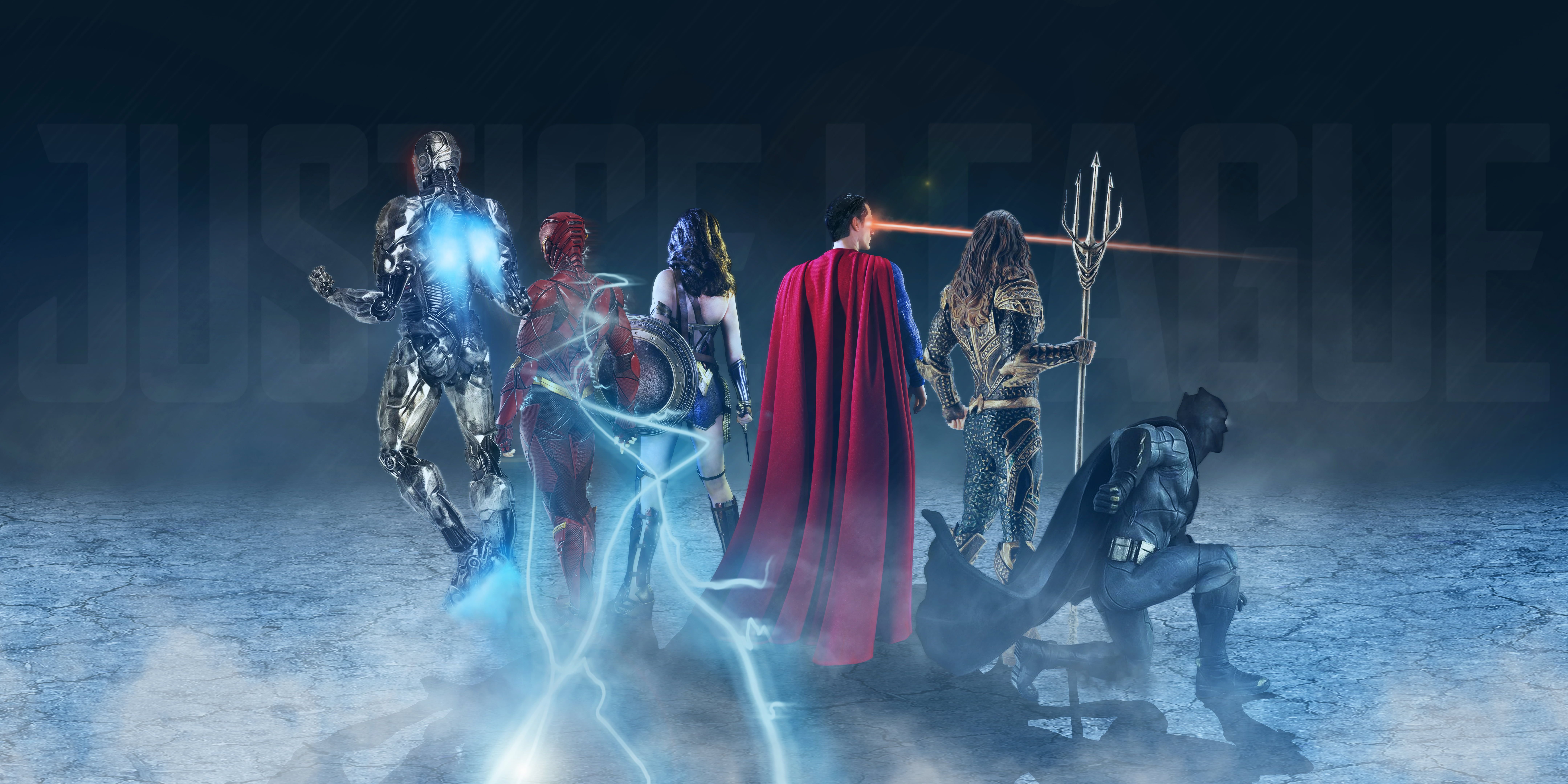 Justice League personaggi 3D, 8639x4320 4K Ultra HD, Monitor 4K