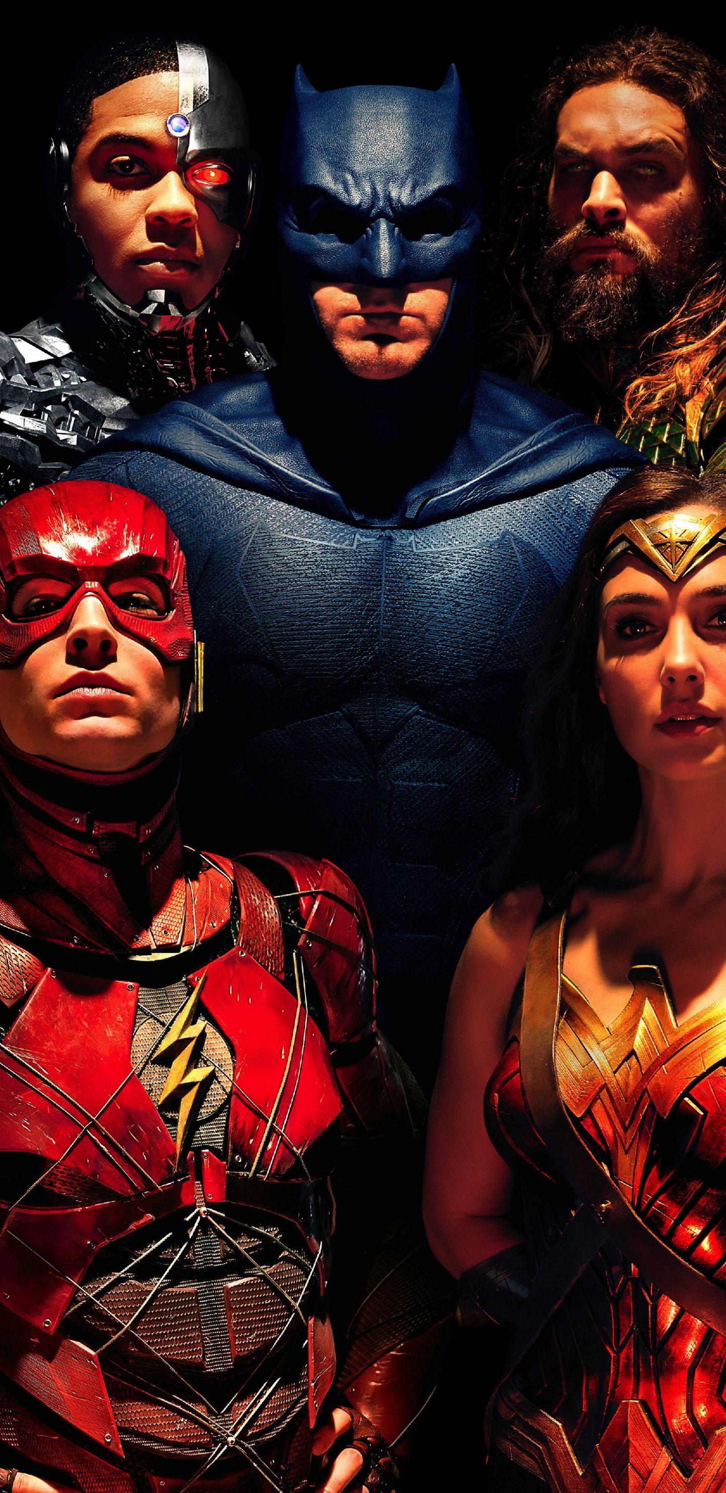 Justice League Flash Batman Wonder Woman, DC Comics, 1440x2960 Verticale, Telefono