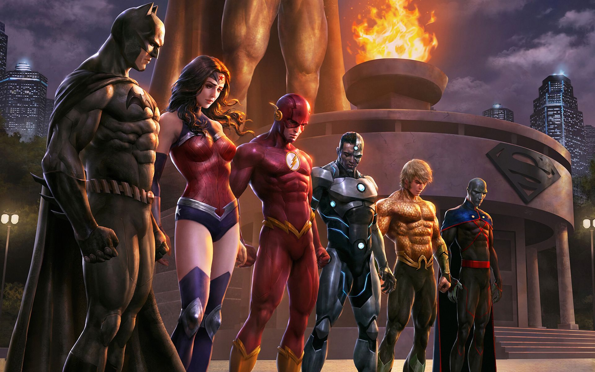 Justice League Batman Flash Wonder Woman, Gotham, 1920x1200 WUXGA, Laptop