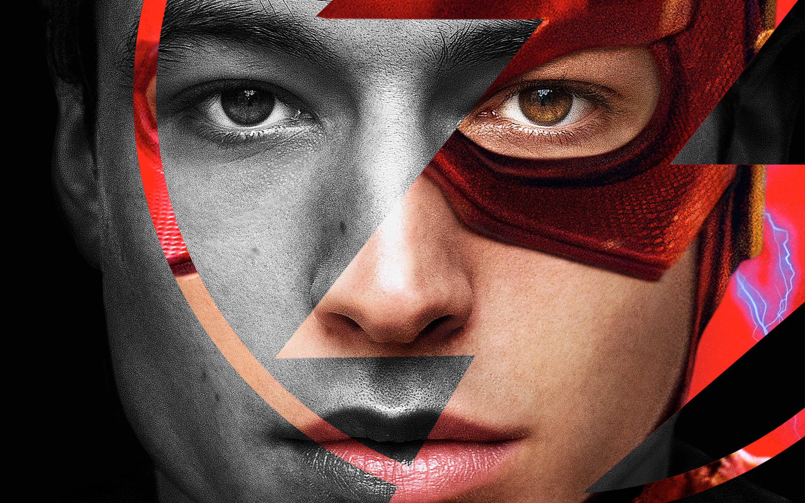 Flash Justice League volto diviso, 2560x1600 WQXGA, PC