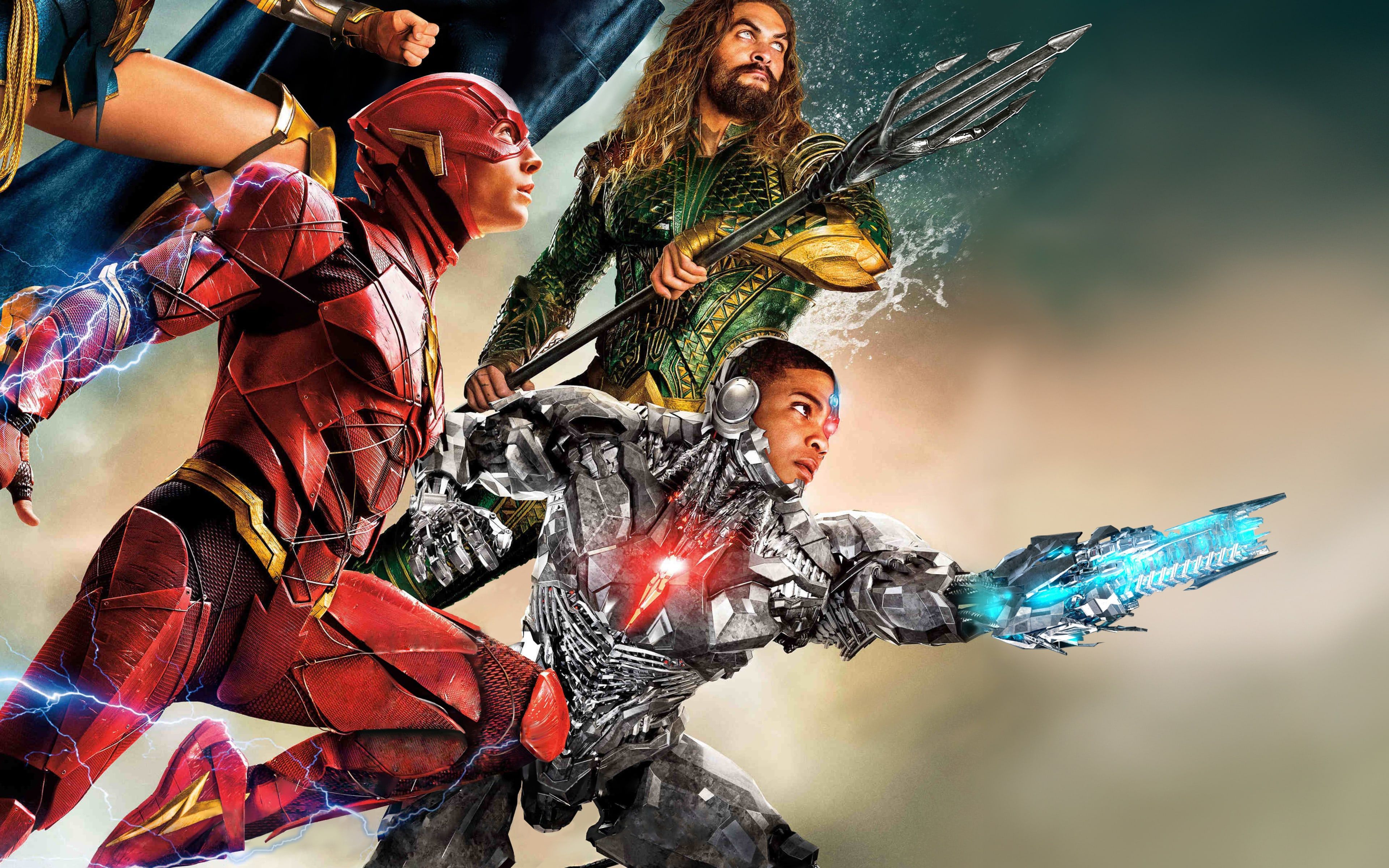 Flash, Cyborg e Aquaman, 3840x2400 UHD, PC 4K