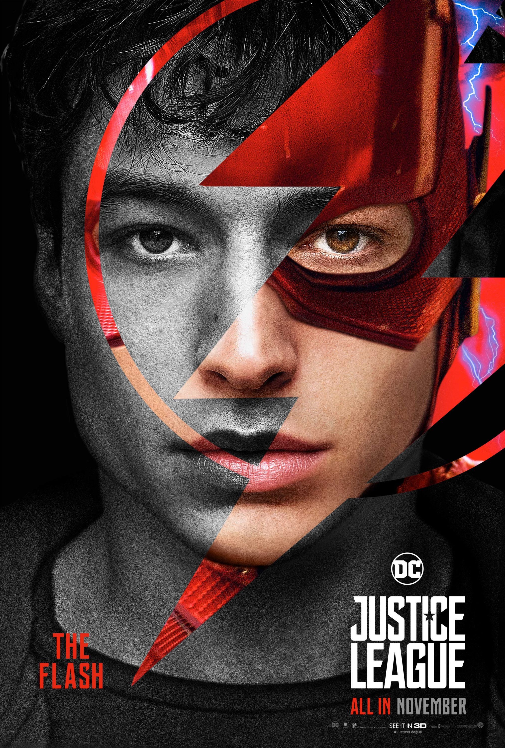 Flash Justice League poster viso, 2025x3000 Full HD Verticale, iPhone