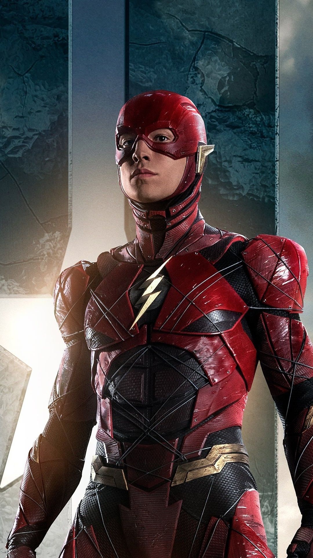 Flash Justice League costume rosso, The Flash, 1080x1920 Verticale, Mobile
