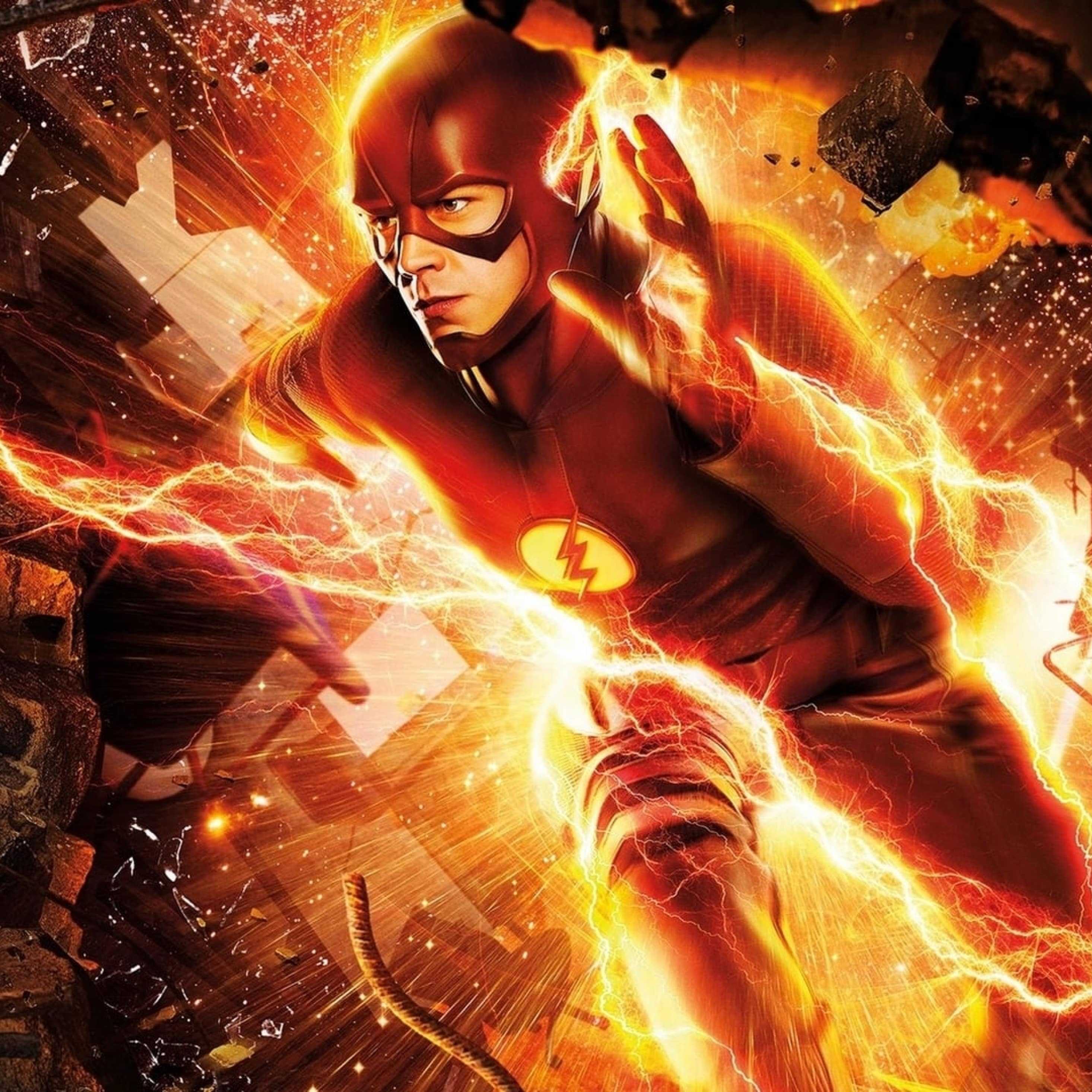 The Flash supereroe fulmini, 2932x2932 2K, Desktop