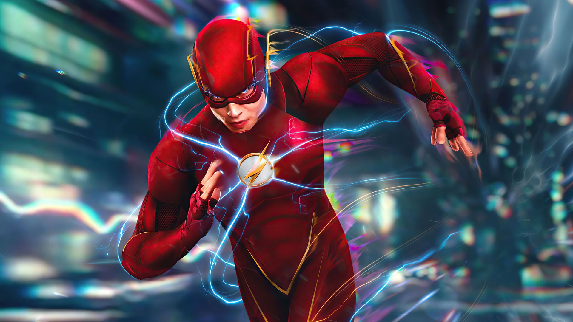 The Flash supereroe in corsa, 1920x1080 1080p, Laptop