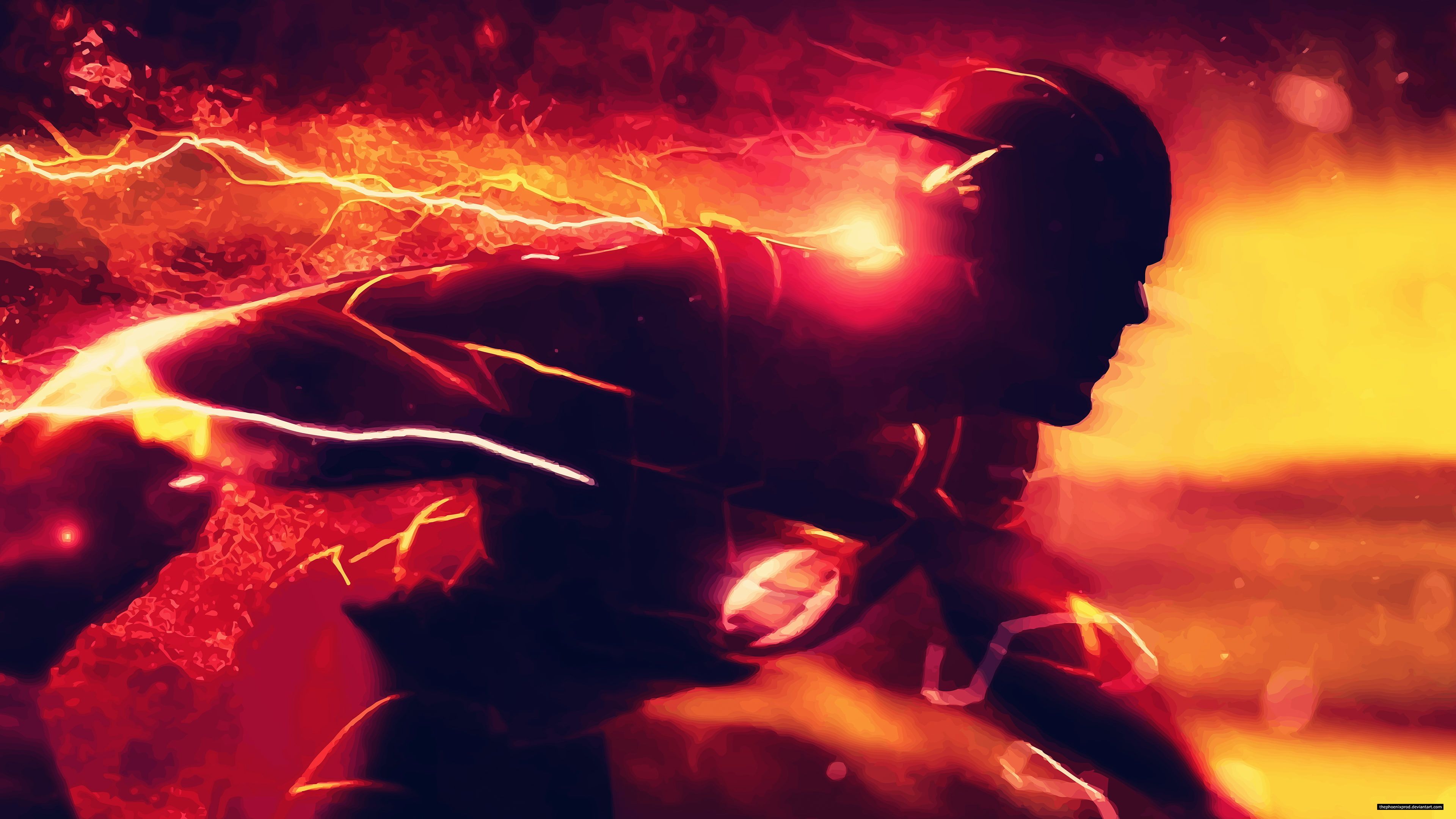 The Flash supereroe corsa, 3840x2160 UHD, Monitor 4K