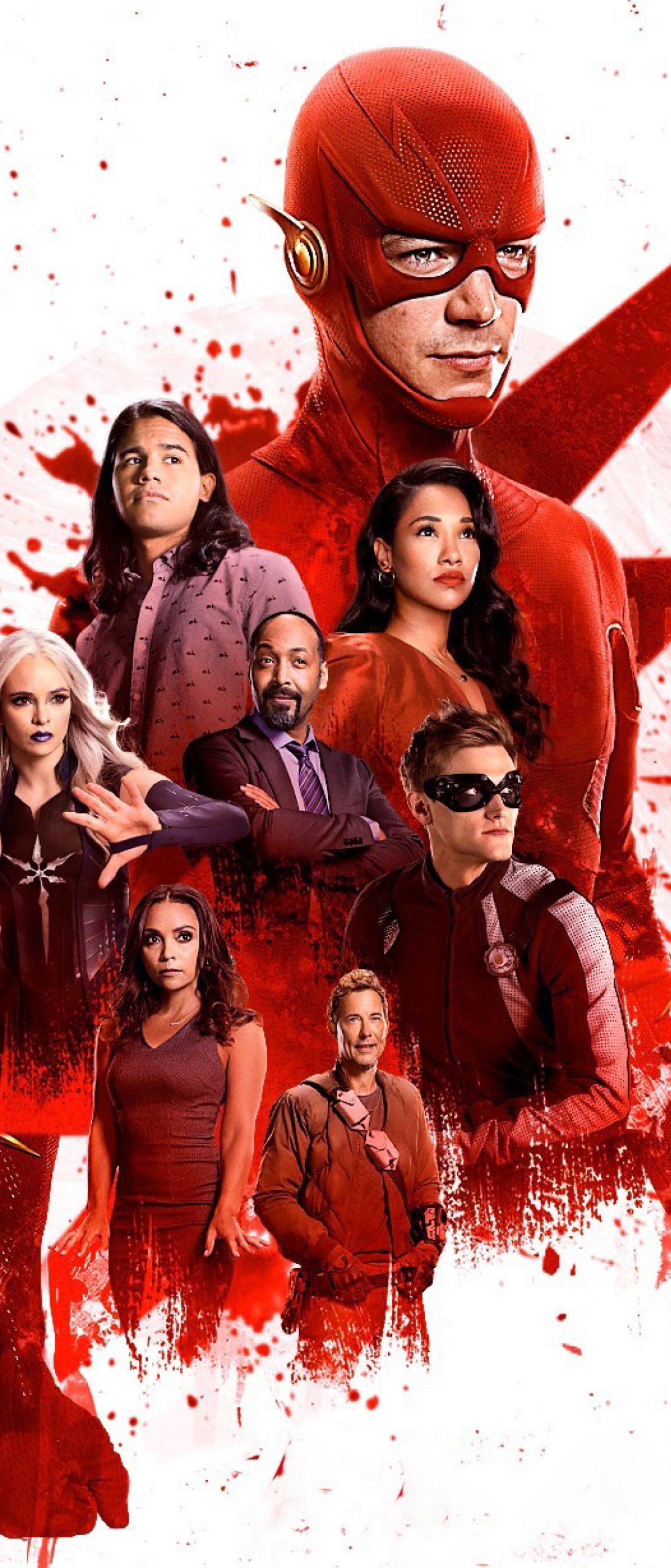 The Flash cast poster, 1096x2560 Verticale, Mobile
