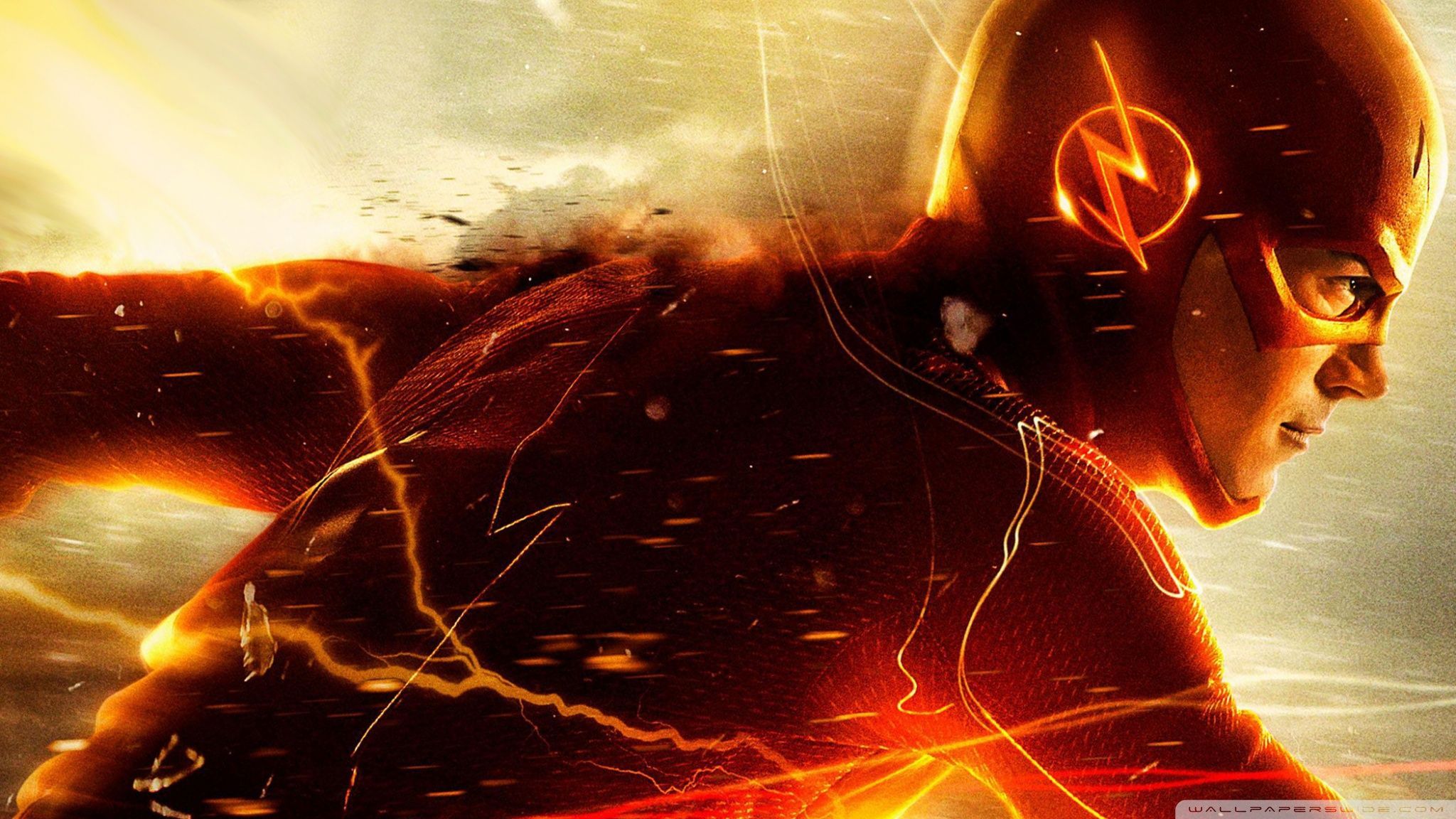 The Flash supereroe fulmini, 2048x1152 2K, Laptop