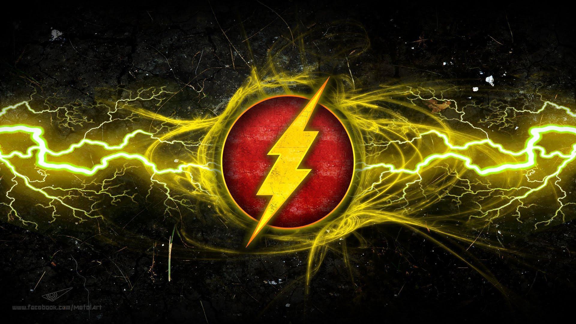 Logo The Flash fulmine, 1920x1080 Full HD 1080p, PC