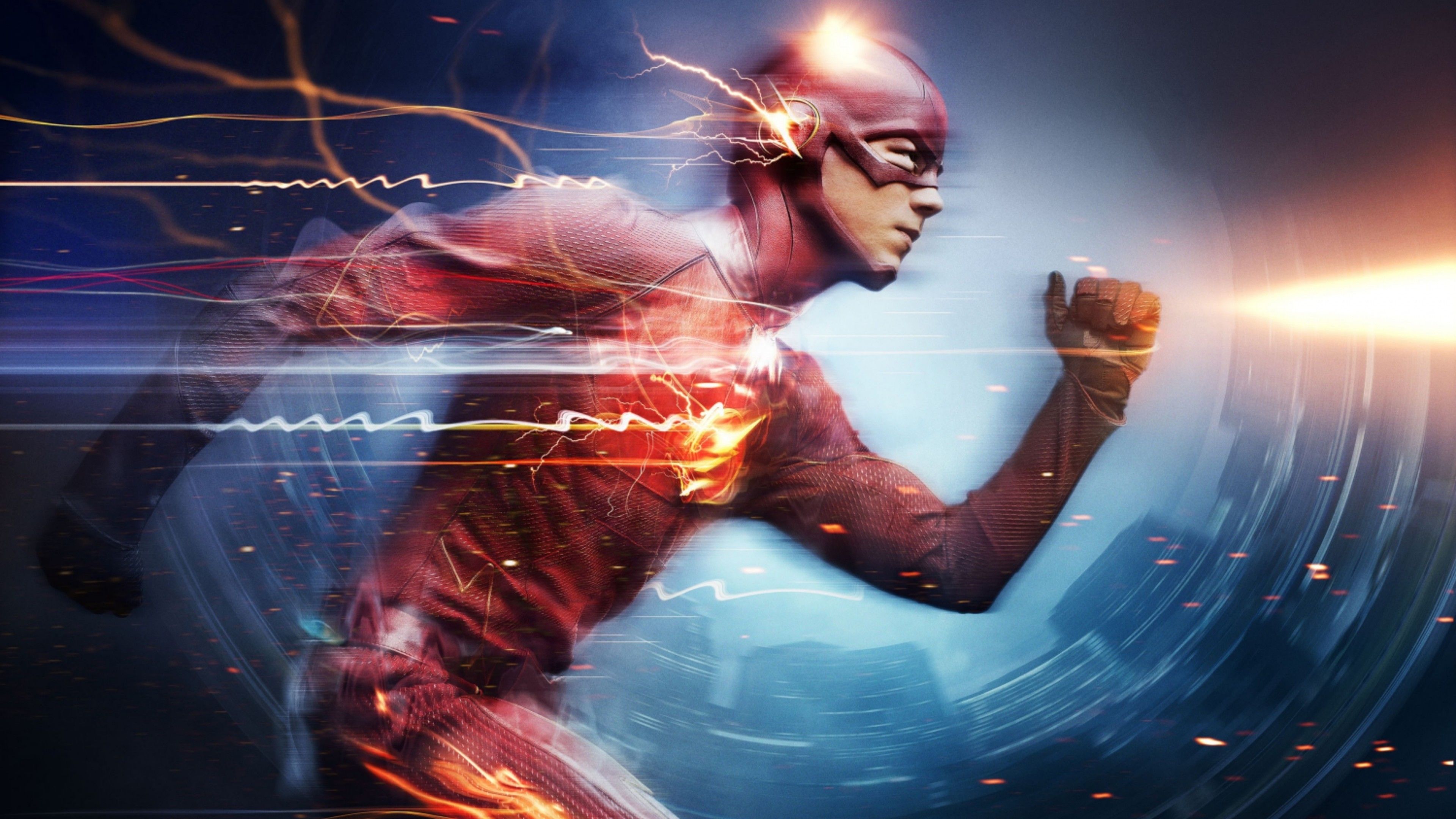 The Flash correndo, 3840x2160 Ultra HD, 4K TV