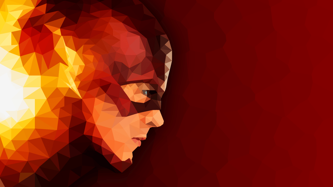 The Flash poligonale rosso, Barry Allen, 1280x720 720p, Laptop