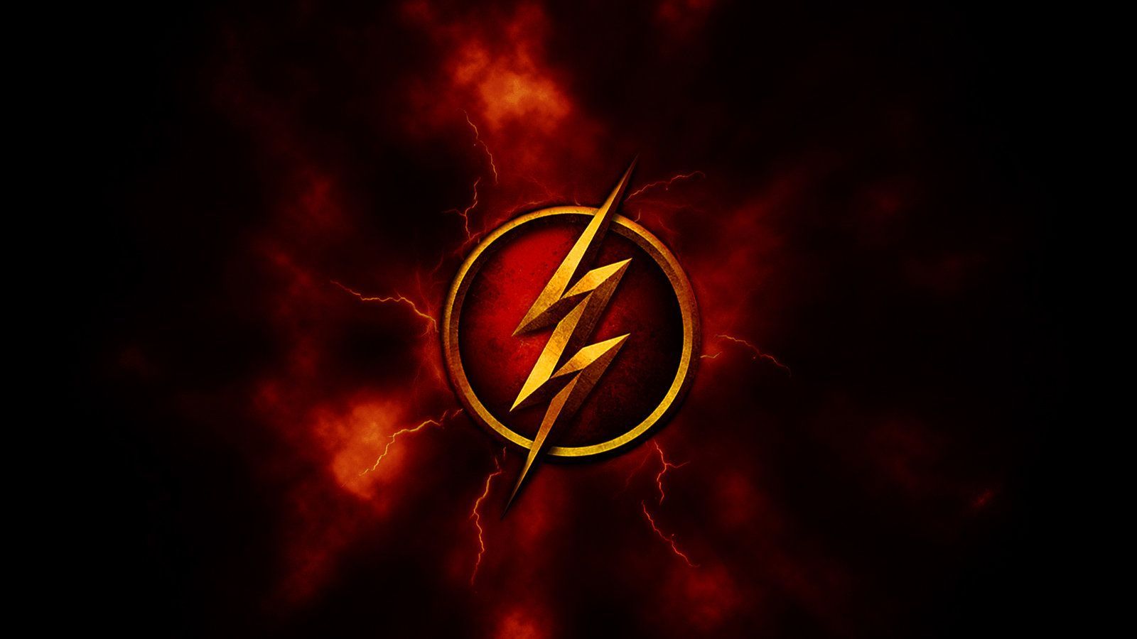 Logo The Flash rosso, 1600x900 900p, Desktop