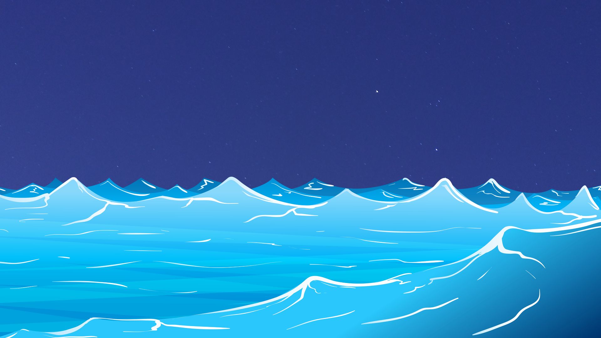 Onde oceano stile flat, 1920x1080 Full HD 1080p, Desktop