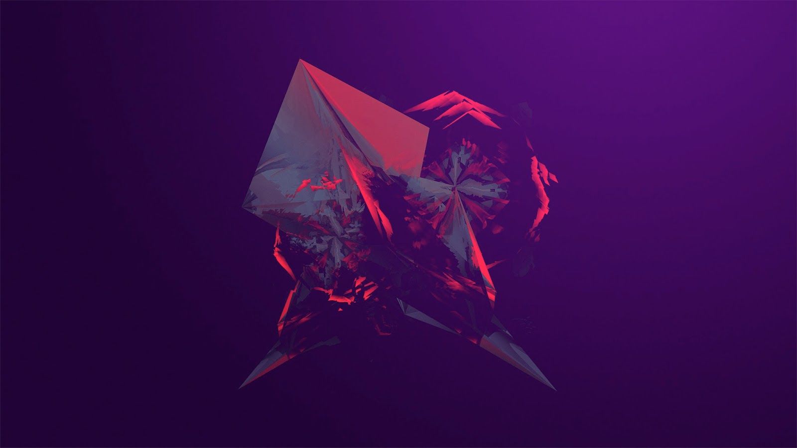 Forma geometrica astratta viola-rossa, 1600x900 HD, Laptop