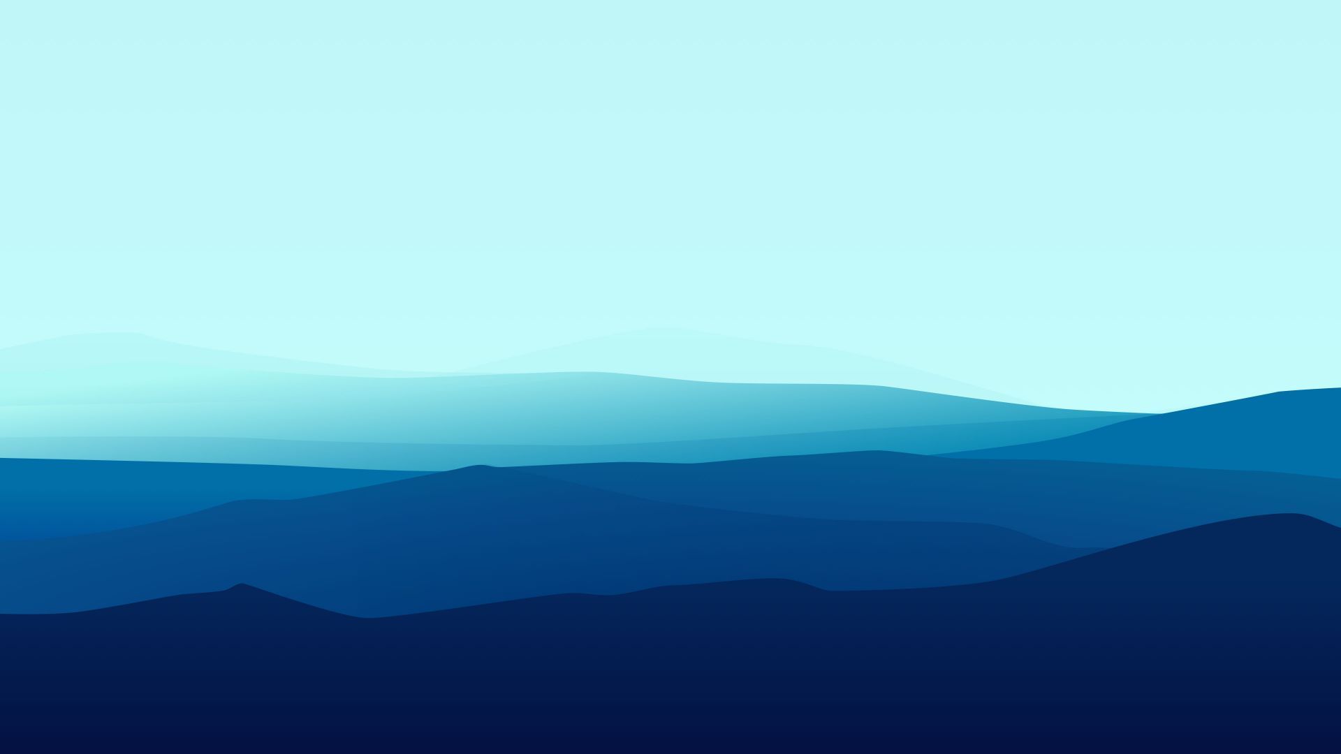 Montagne blu piatte minimaliste, 1920x1080 1080p, PC