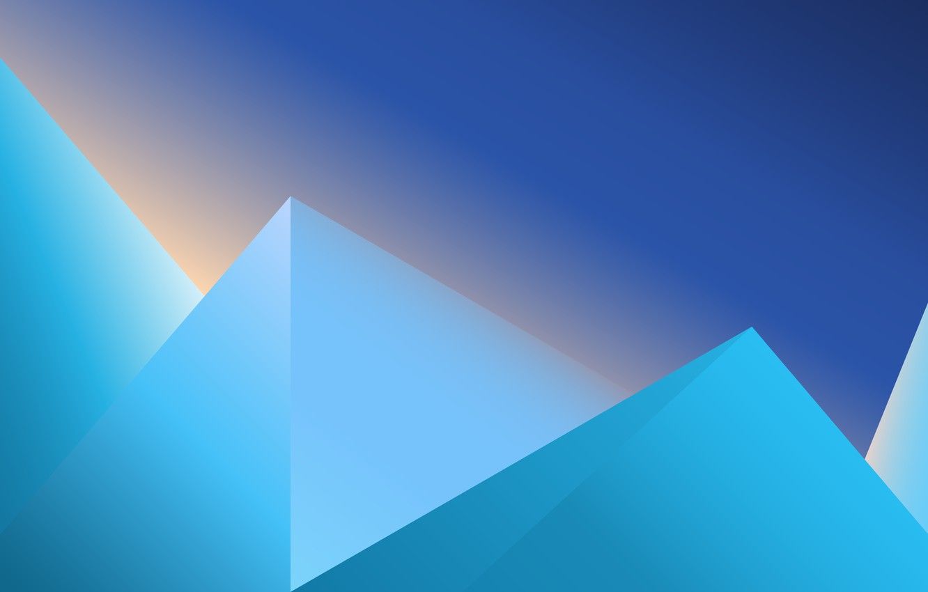 Montagne flat design blu, 1332x850 HD, Desktop