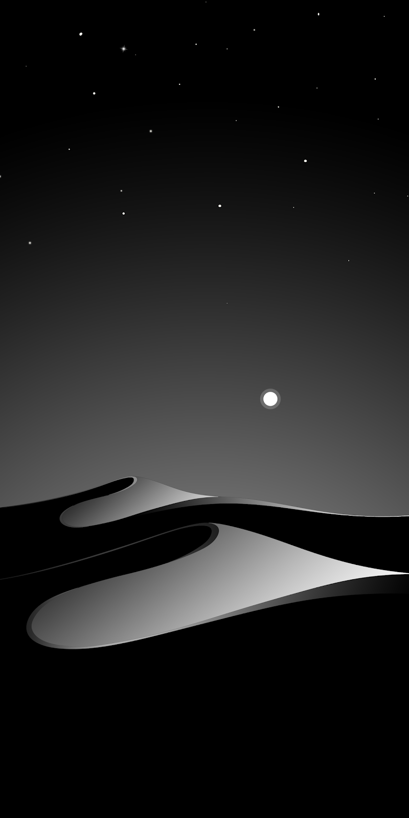 Dune deserto notte luna, 800x1600 Full HD Verticale, iPhone