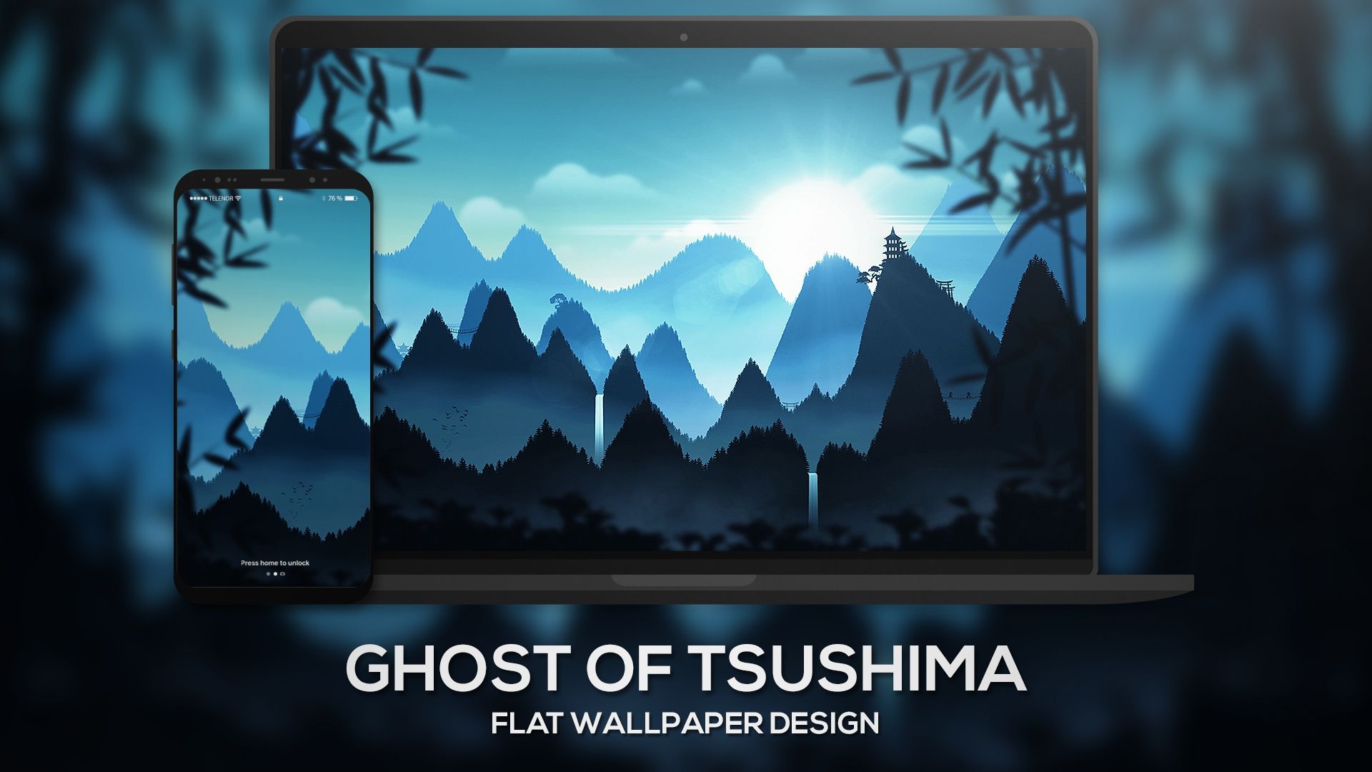 Ghost of Tsushima montagne flat, 1920x1080 Full HD 1080p, Laptop