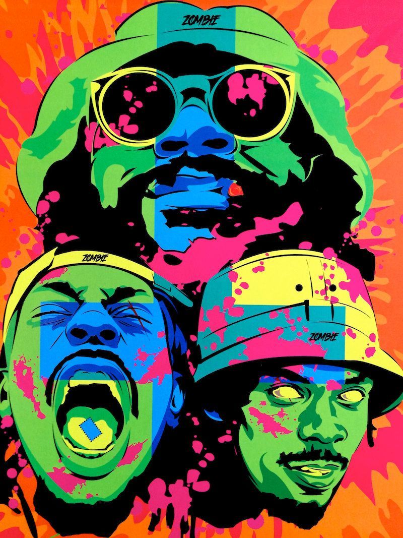 Flatbush Zombies pop art colorato, 800x1067 Full HD Verticale, Smartphone