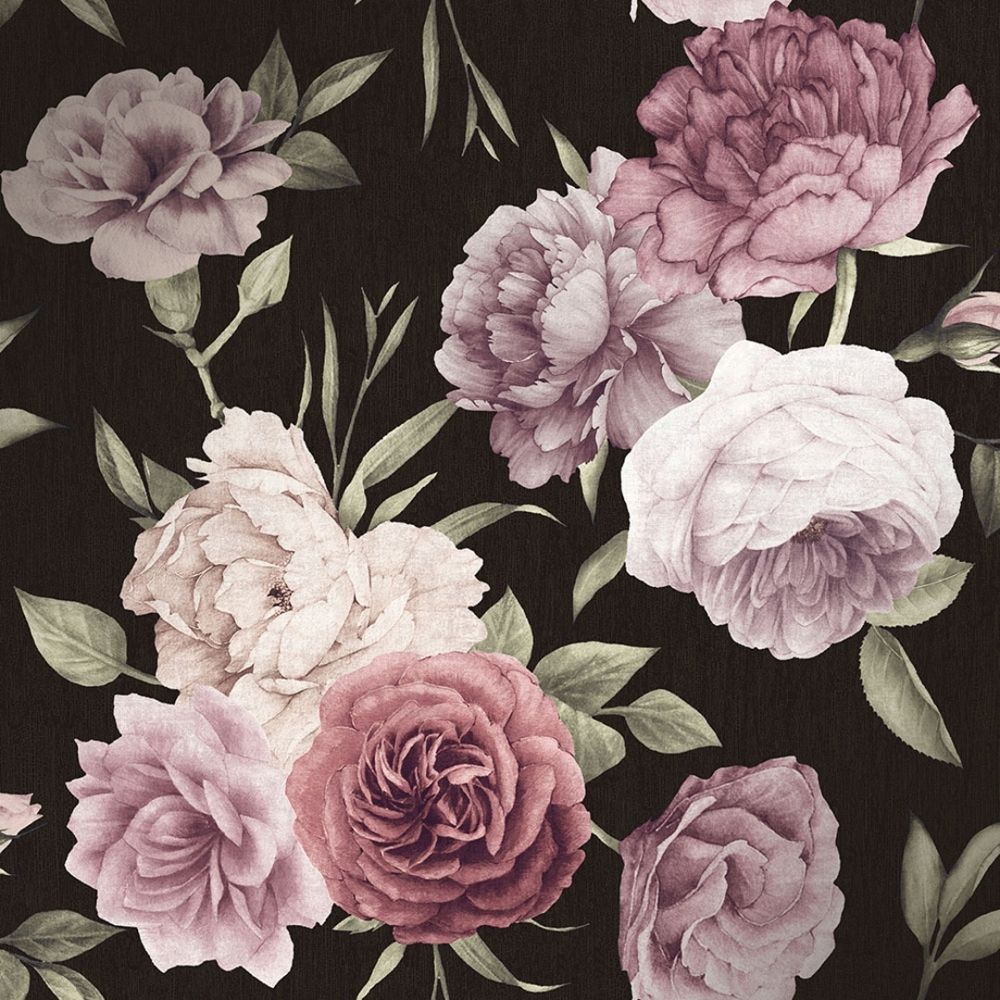 Rose floreali su nero, 1000x1000 HD, Desktop
