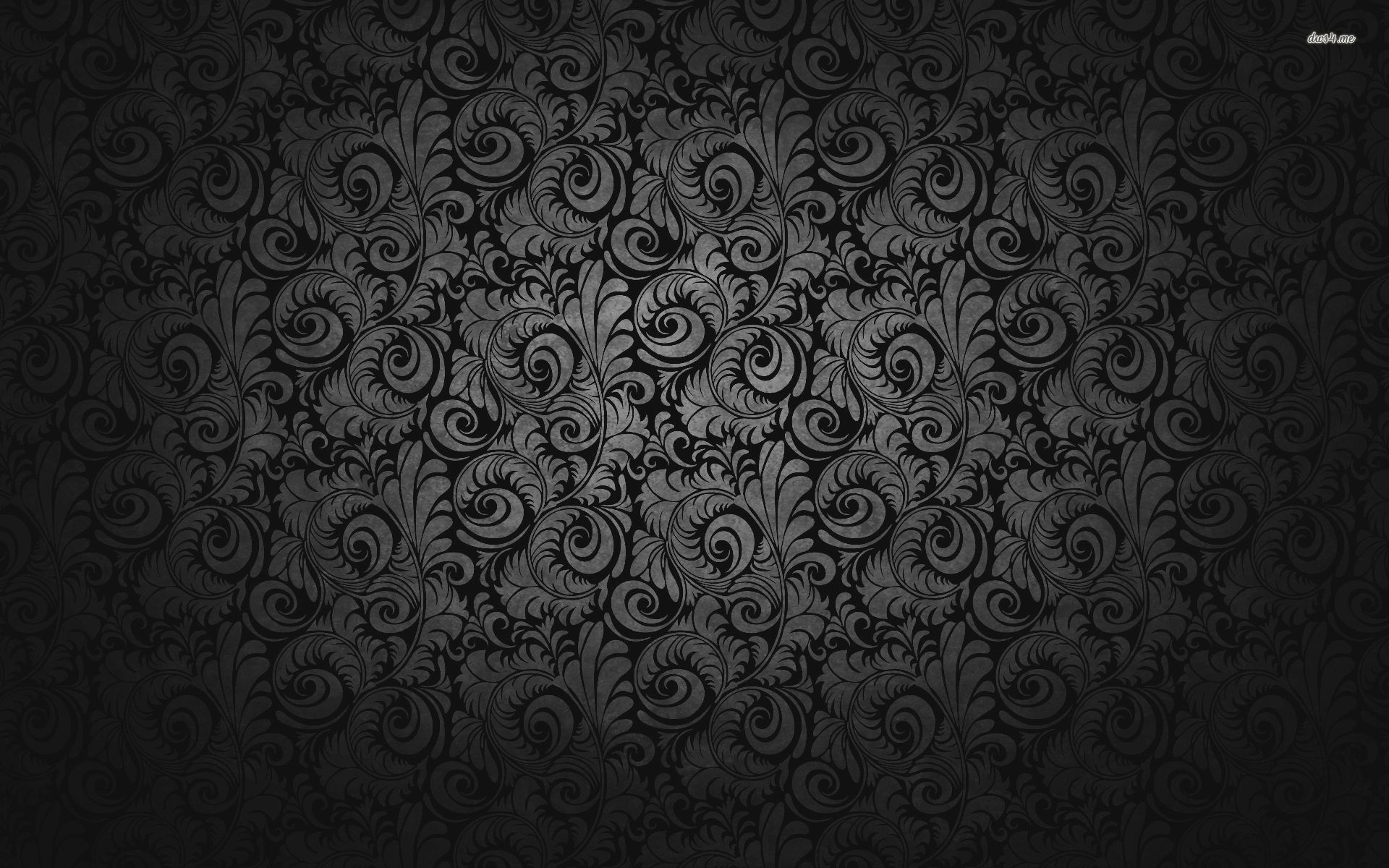 Motivo floreale damascato nero, 1920x1200 Full HD+ WUXGA, Desktop
