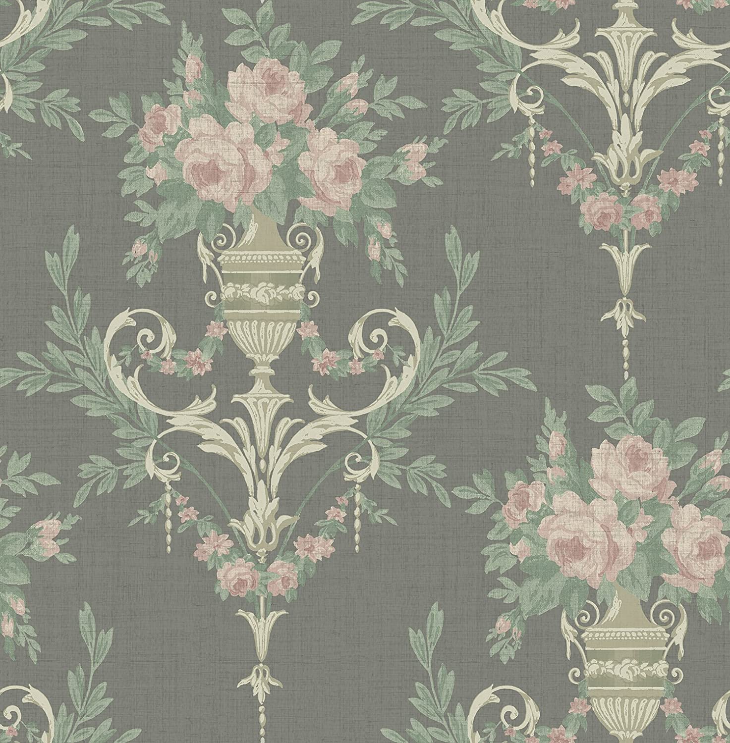 Motivo floreale vintage vasi grigio, 1473x1500 Full HD Verticale, Smartphone