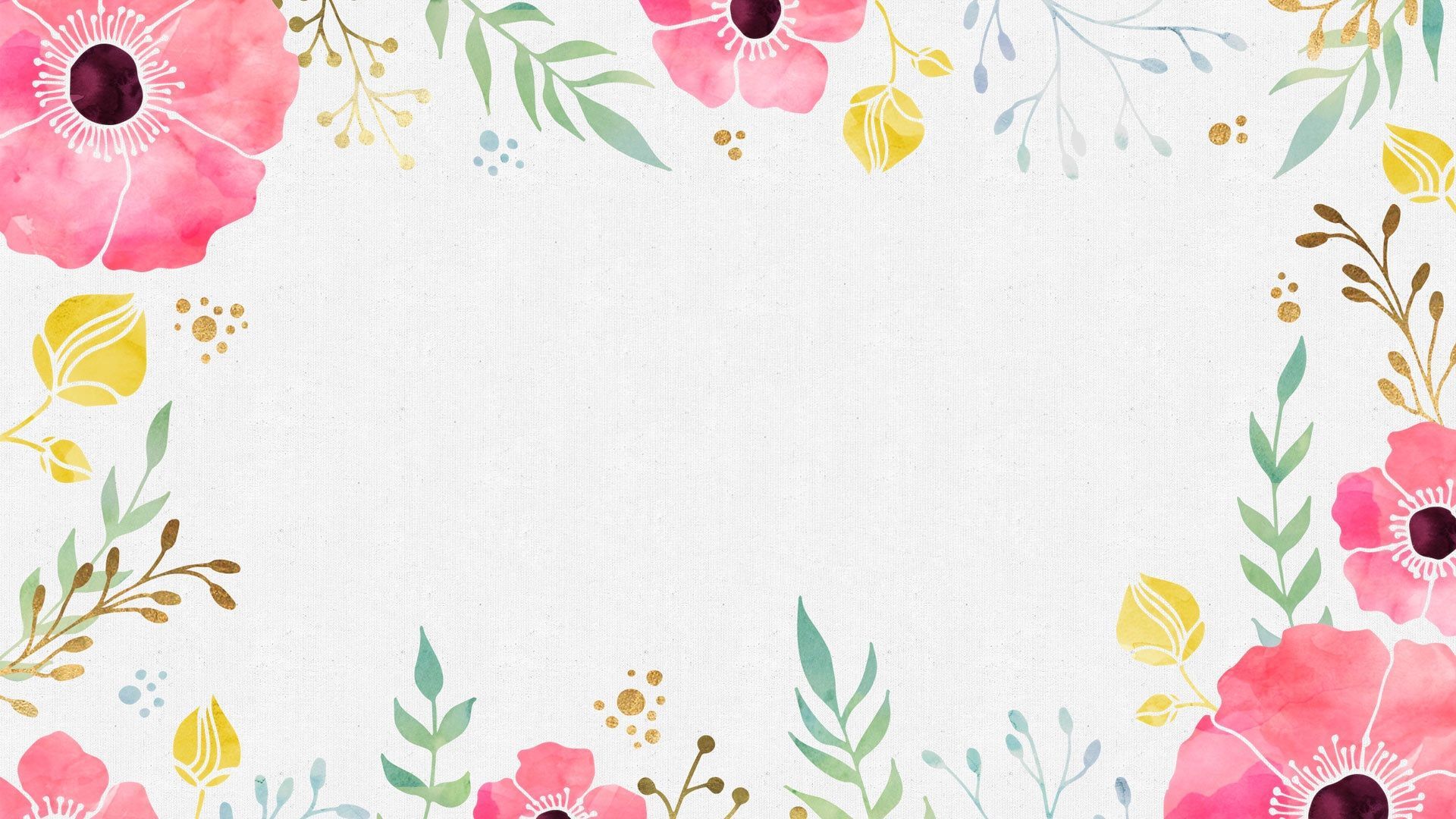 Fiori acquerello rosa e giallo, 1920x1080 Full HD 1080p, Monitor Gaming